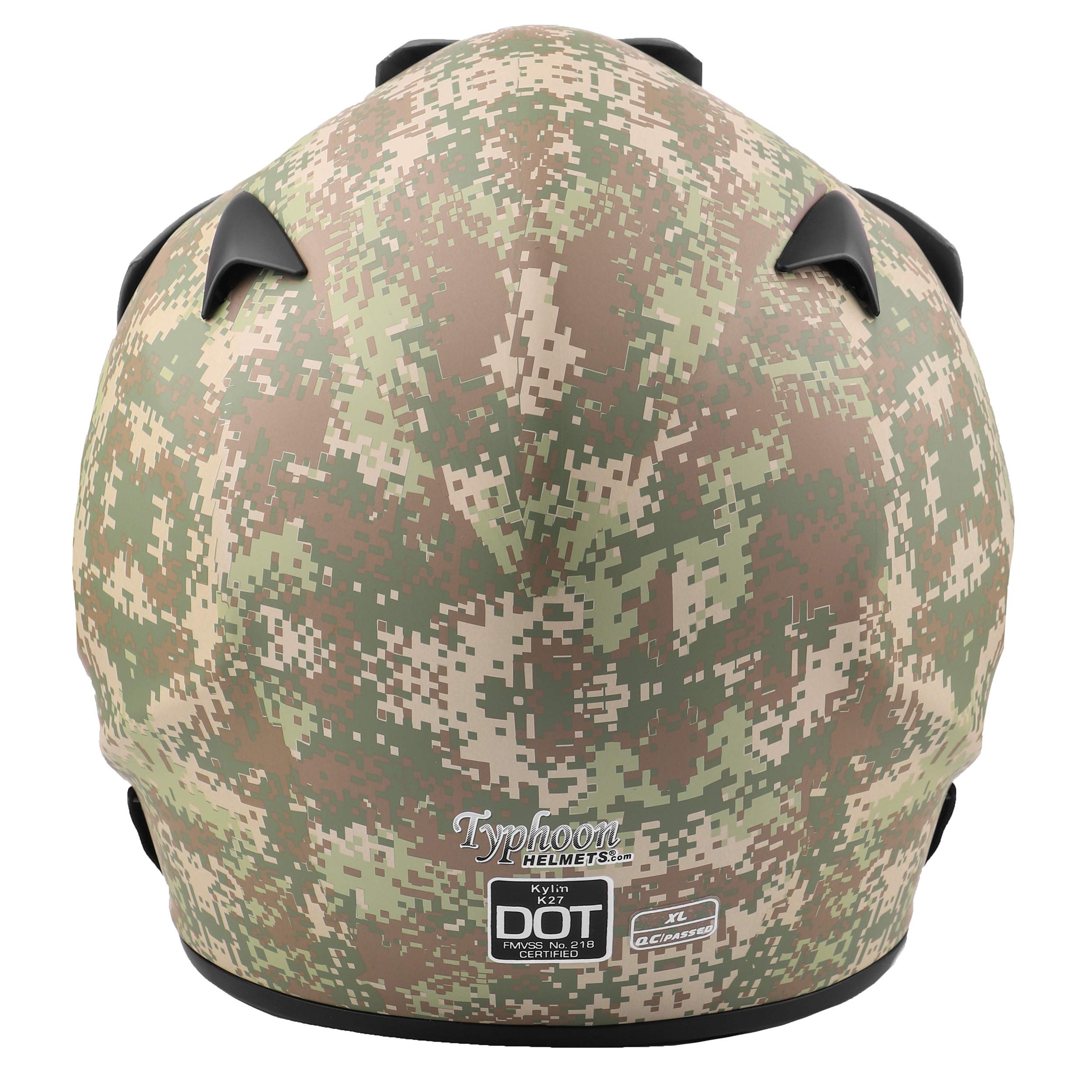 Typhoon Adult Teen Atv Mx Helmet Goggles Gloves Gear Combo Camo W/ Black Goggles & Gloves ( Small )