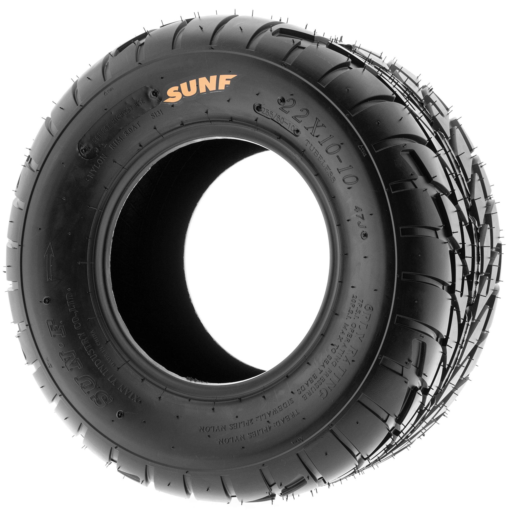 SunF A021 TT Sport ATV UTV Dirt Track & Flat Track Tire 22x10-8, 6 PR, Tubeless