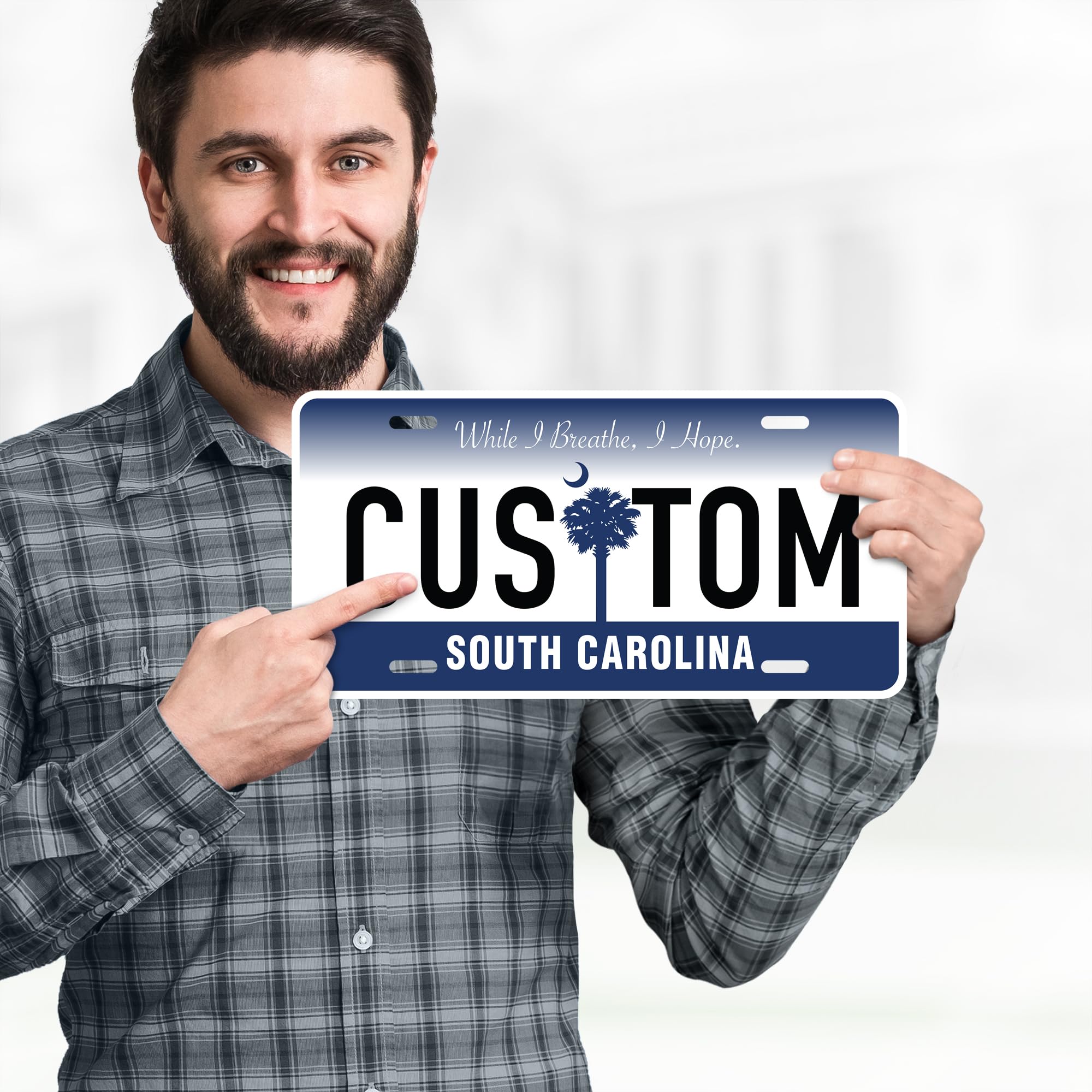 My Sign Center Custom South Carolina License Plate, 6x12 Inch, Rust-Free Aluminum, Personalized Car Plate