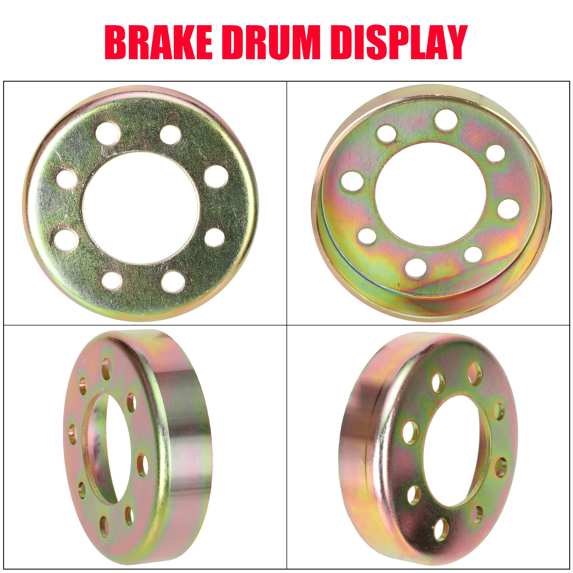 Grehua Rear 4'' Drum Brake Band Pin Brake Cable Kit For Manco Bandit Critter 1492 4316 297 Rotary 484 Azusa 2251-B Yerf-Dog Pred