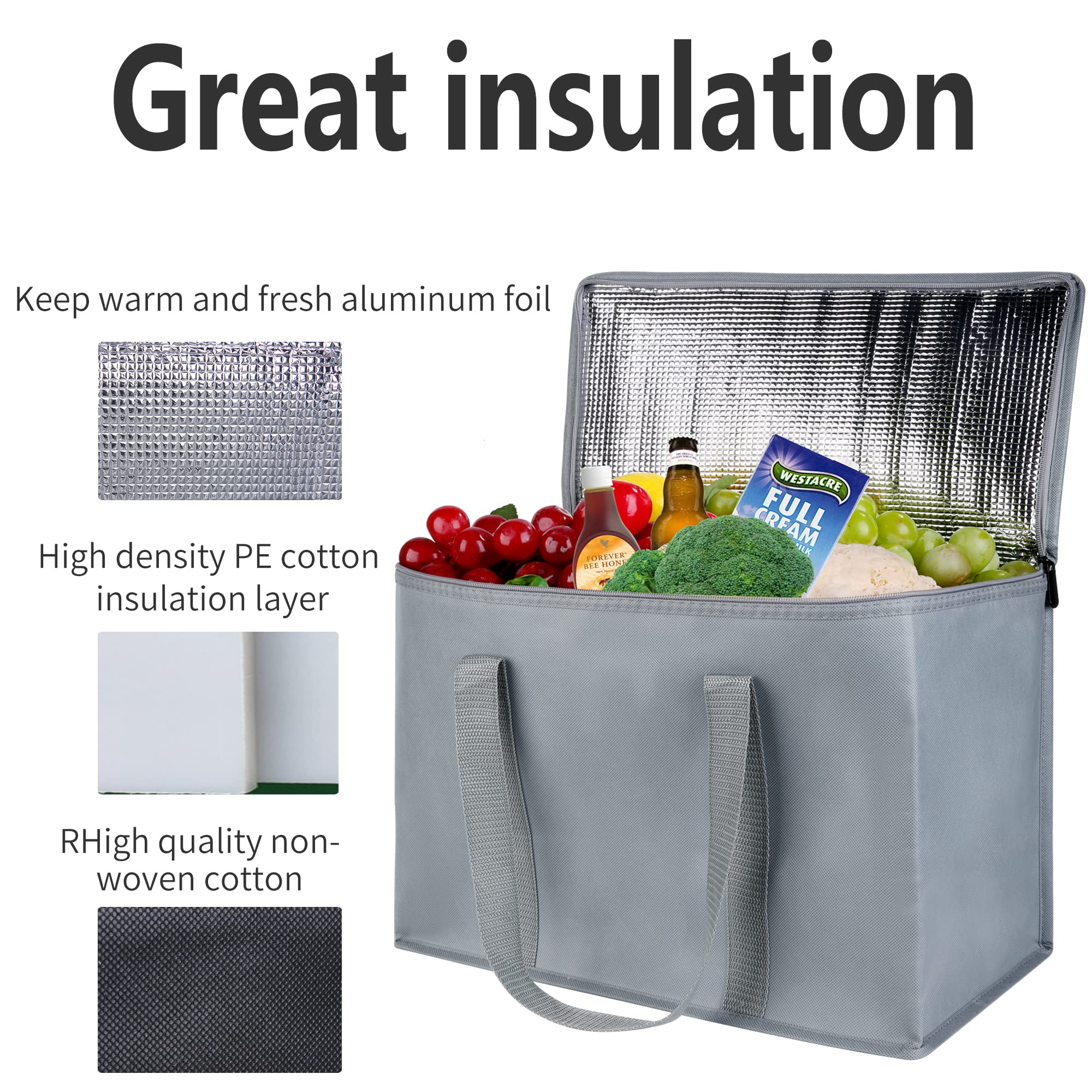 2 Pk Insulated Car Organizer - Collapsible, Multi-Compartment Automotive Suv Trunk Organizer For Storage W/Adjustable Straps - T
