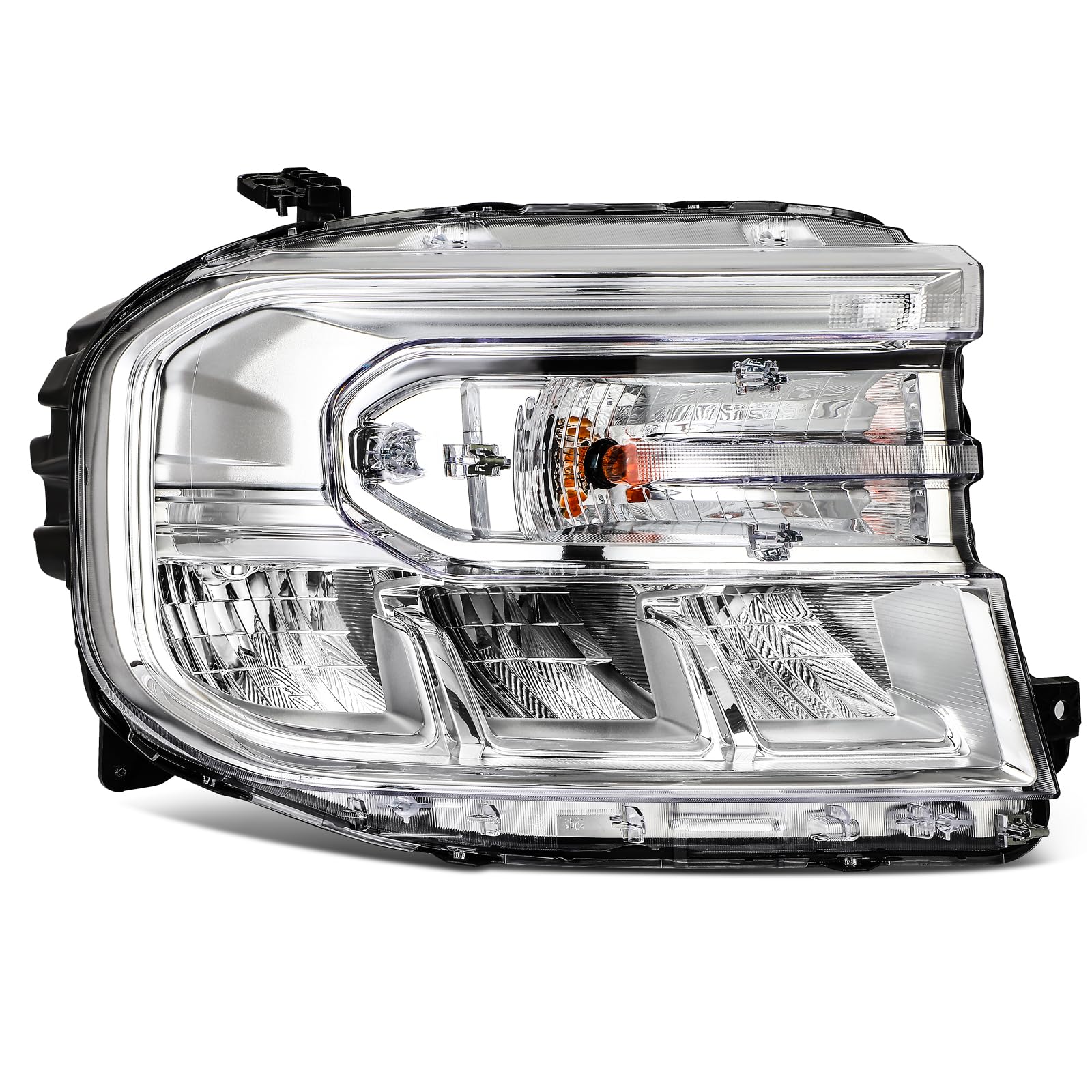 LBRST Headlight Assembly Fit 2022-2024 for Maverick Passenger Side Headlight Chrome Housing Titanium FO2503420