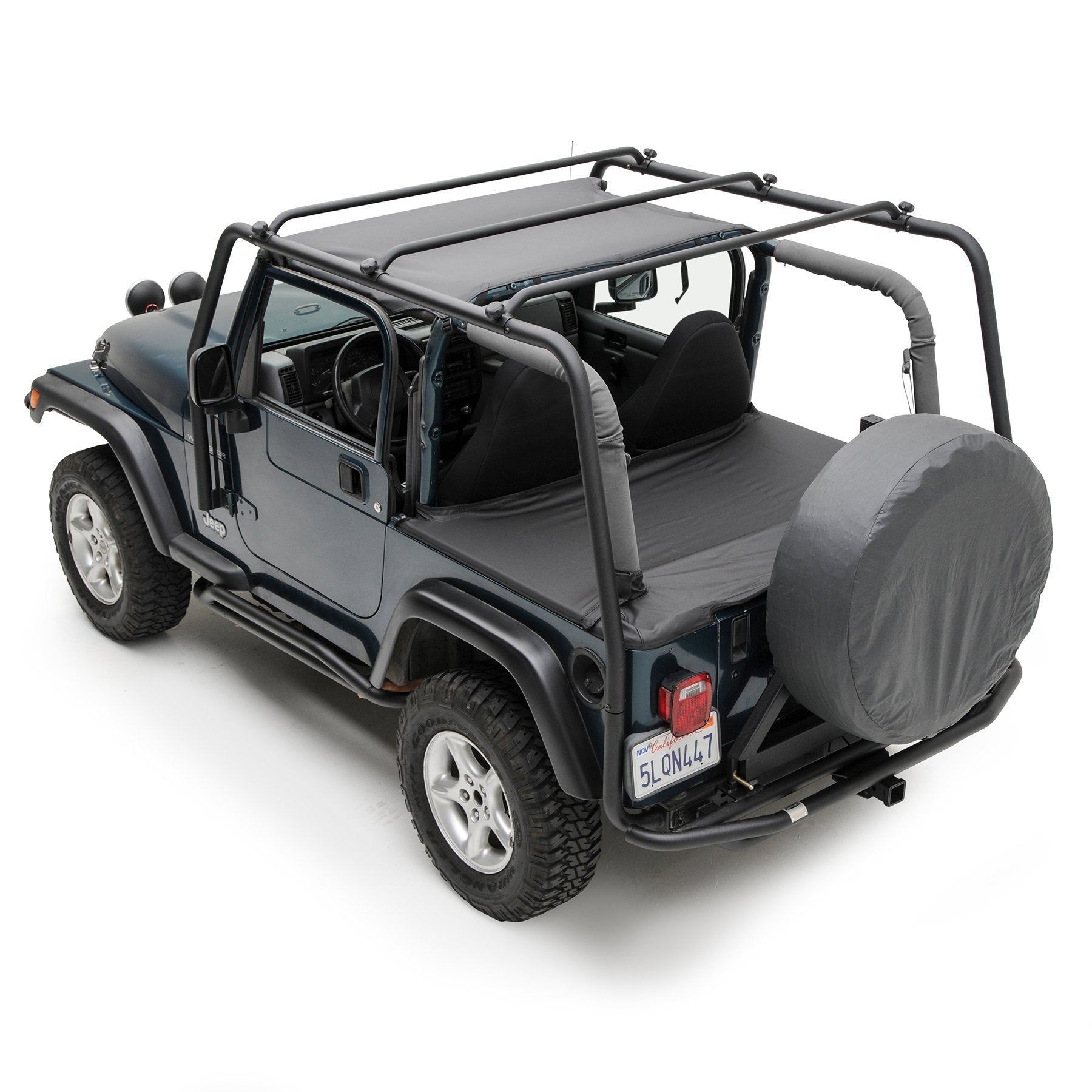 SmittyBilt SRC Roof Rack - Alloy Steel, Model 76713, Black Finish