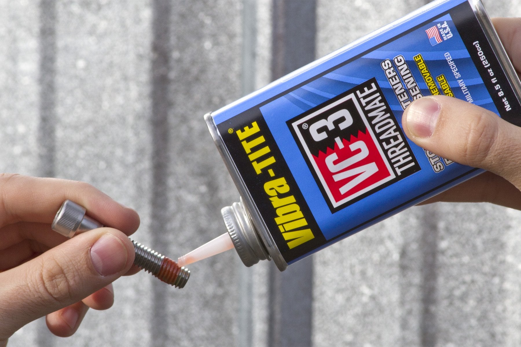 Vibra-TITE 213 Red VC-3 Threadmate, 250ml Can - Original Primer for Strong Adhesion