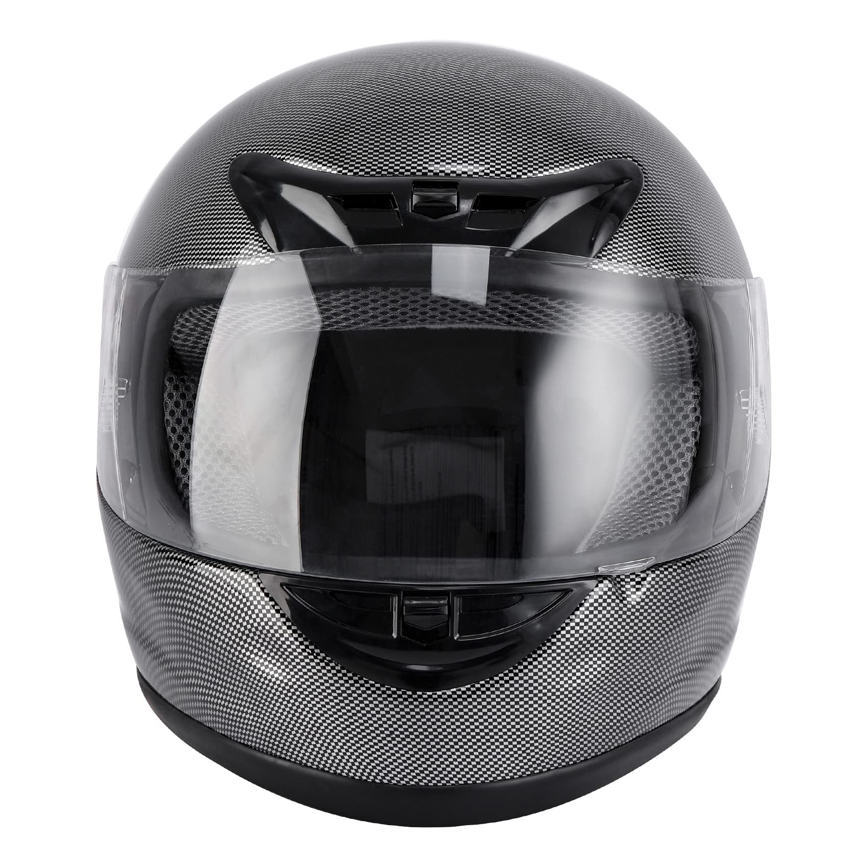 TCMT Gloss Black Full Face ATV/Dirt Bike Helmet - Medium, Polycarbonate, Flip-up Design with Open Face Sun Shield