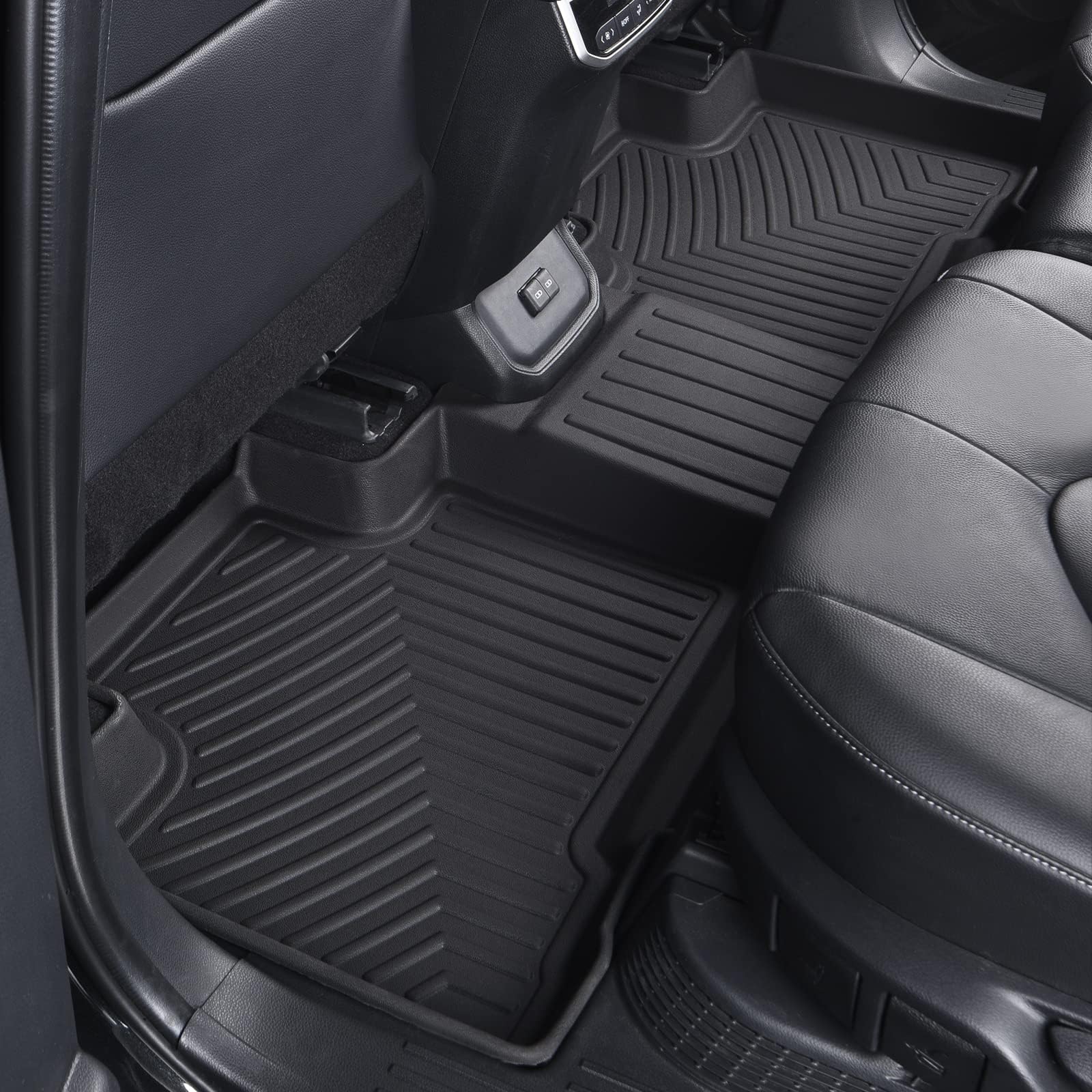 Tesson All Weather Floor Mats Accessories 3 Row Liners Set & Cargo Mats Custom Fit for 7 Seats 2021-2025 Chevy Chevrolet Tahoe/G