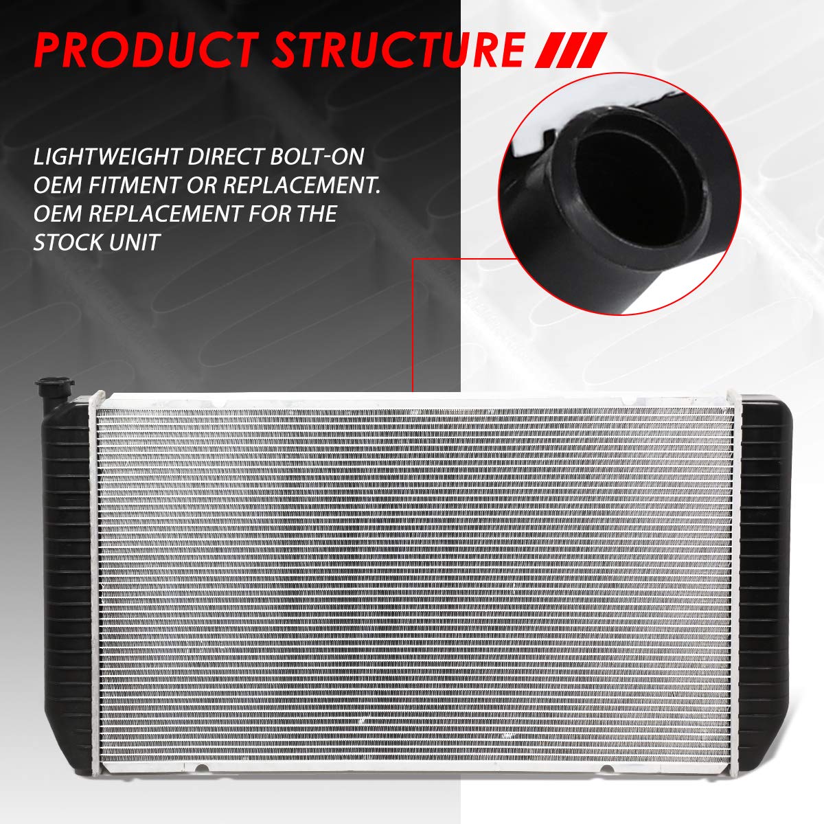 Auto Dynasty Radiator Compatible With 88-00 Chevy Gmc C/K2500 3500 Suburban 7.4L At, Dpi 1696 Factory Style 2-Row Cooling Radiat