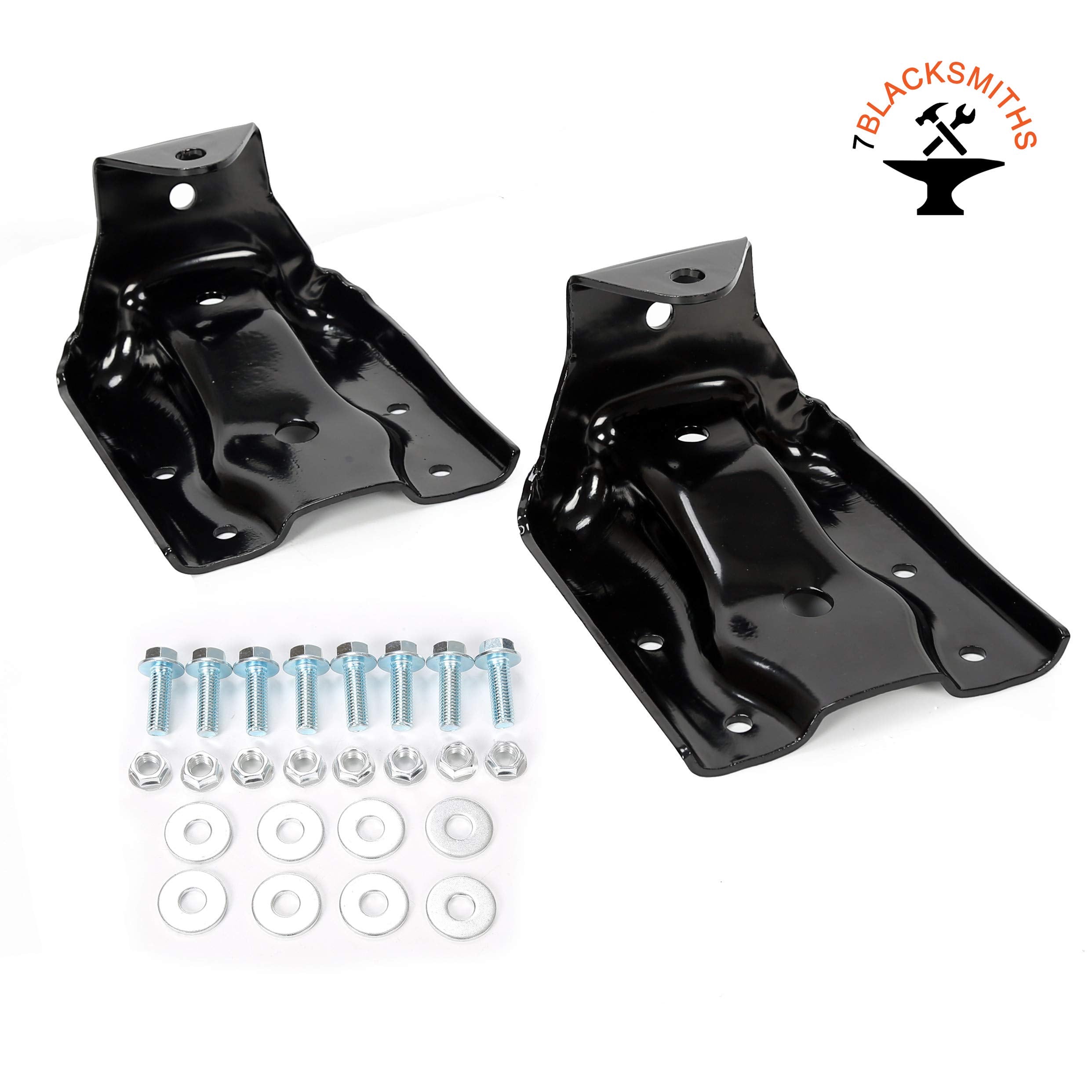 7Blacksmiths Rear Leaf Spring Hanger Set Compatible With 1999-2015 Chevy Silverado Gmc Sierra Replacement For 12474021 722032 Pair Leaf Spring Hanger Shackle Bracket
