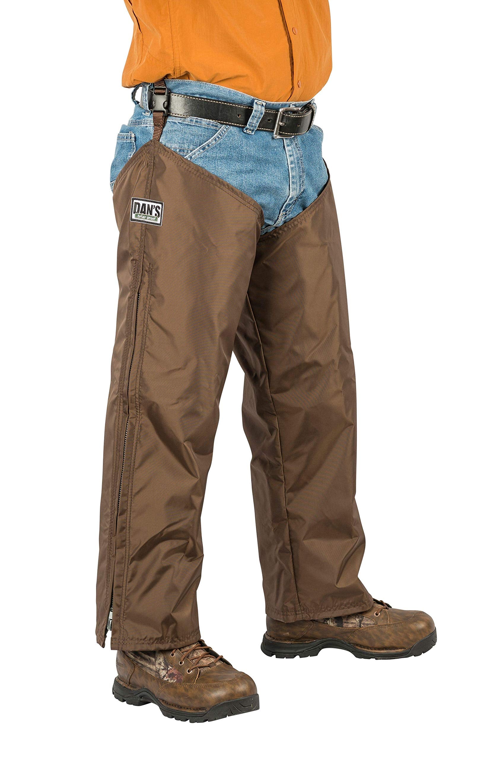 High-N-Dry Briarproof, Waterproof, Brush Protector Chaps, Made In U.S.A. (Brown, Xl-30/26)