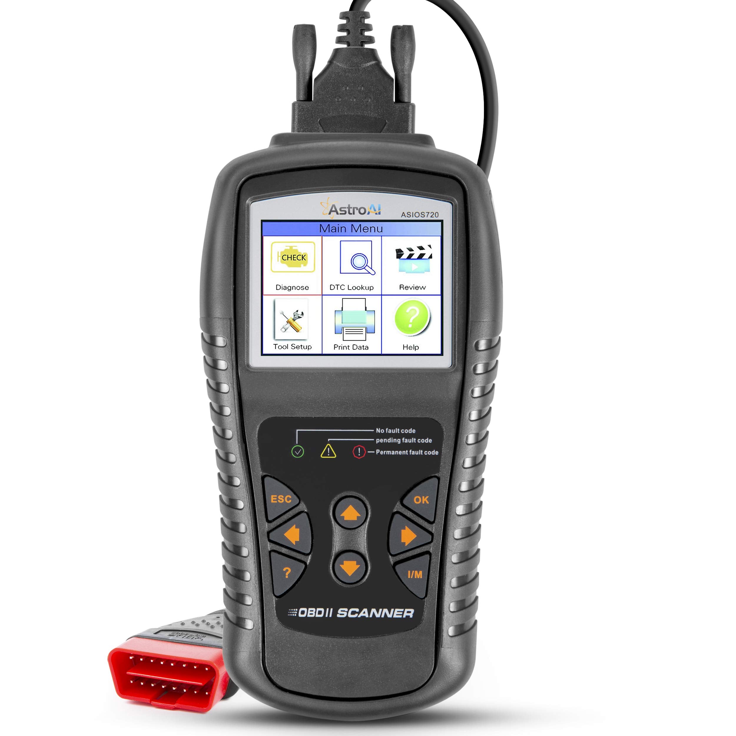 AstroAI Enhanced OBD2 Scanner, OS720 Professional OBD II Auto Check Engine Code Reader Car Diagnostic Tool Automotive Vehicle Sc
