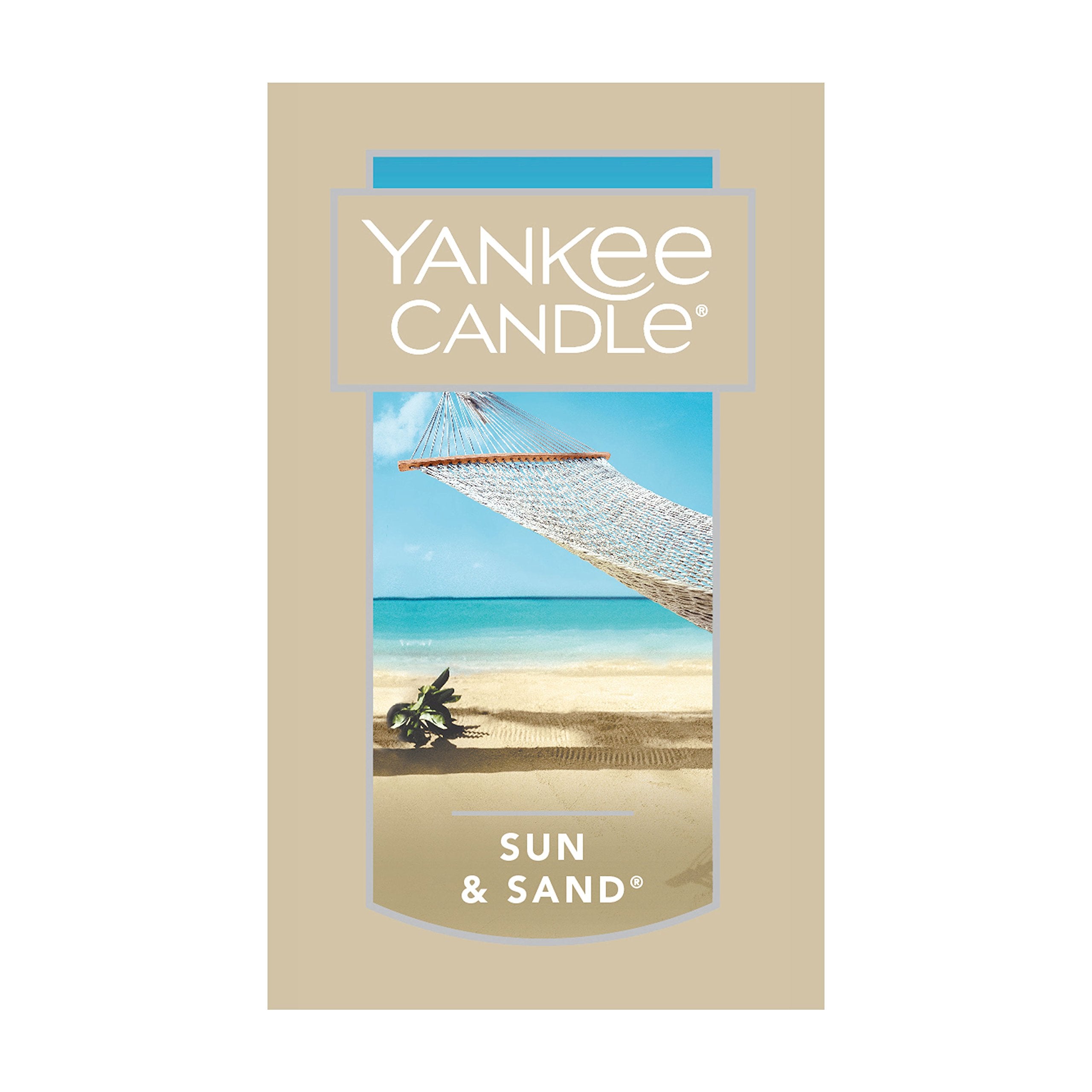 Yankee Candle Car Air Fresheners, Hanging Car Jar Ultimate Sun & Sand Scented, Neutralizes Odors Up To 30 Days,gray