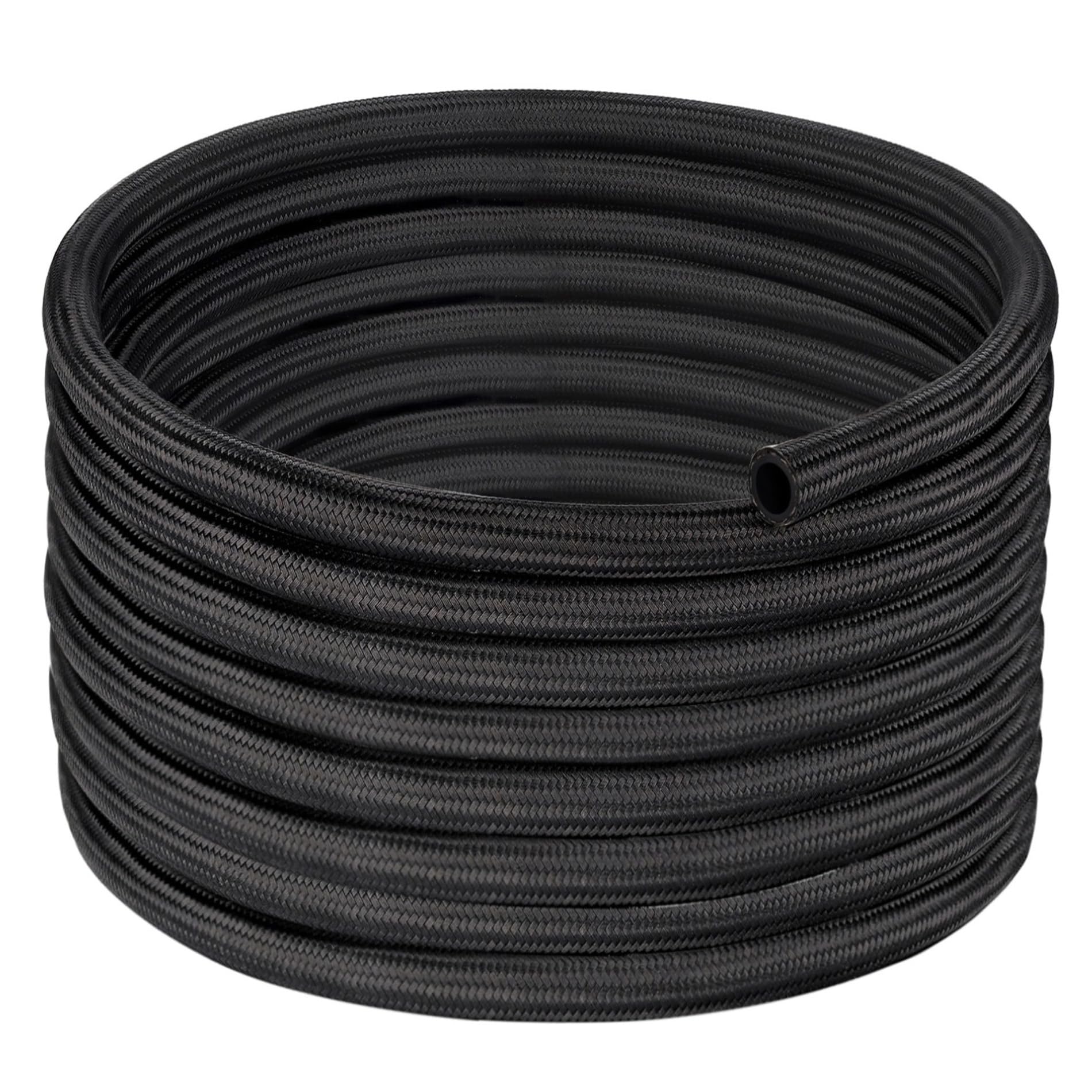Evil Energy 6An Fuel Line, An6 Braided Fuel Hose Nylon Cpe 12Ft Black