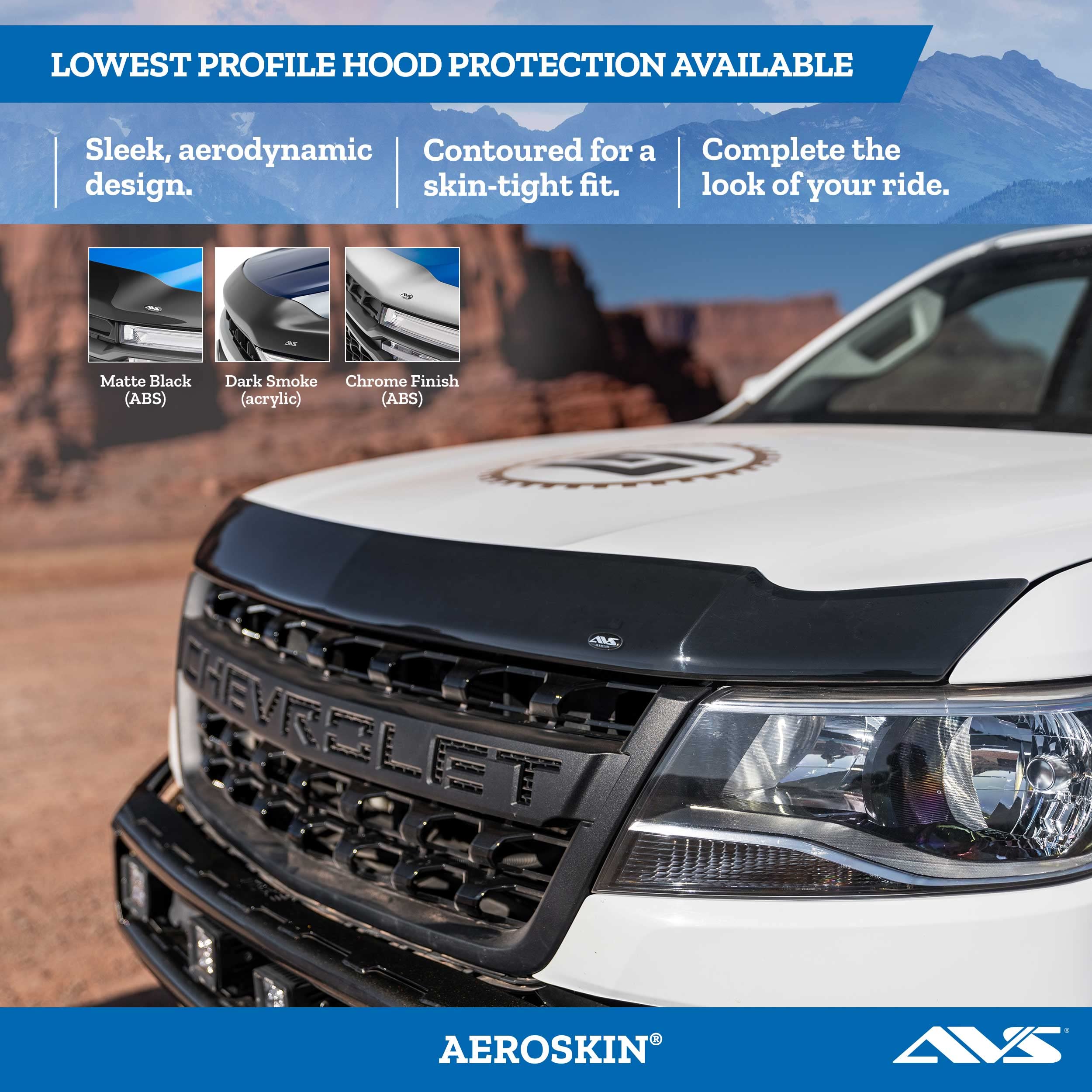 Auto Ventshade [Avs] Aeroskin Hood Protector | Fits 2019 - 2024 Kia Forte, Low Profile/Flush - Smoke | 320084