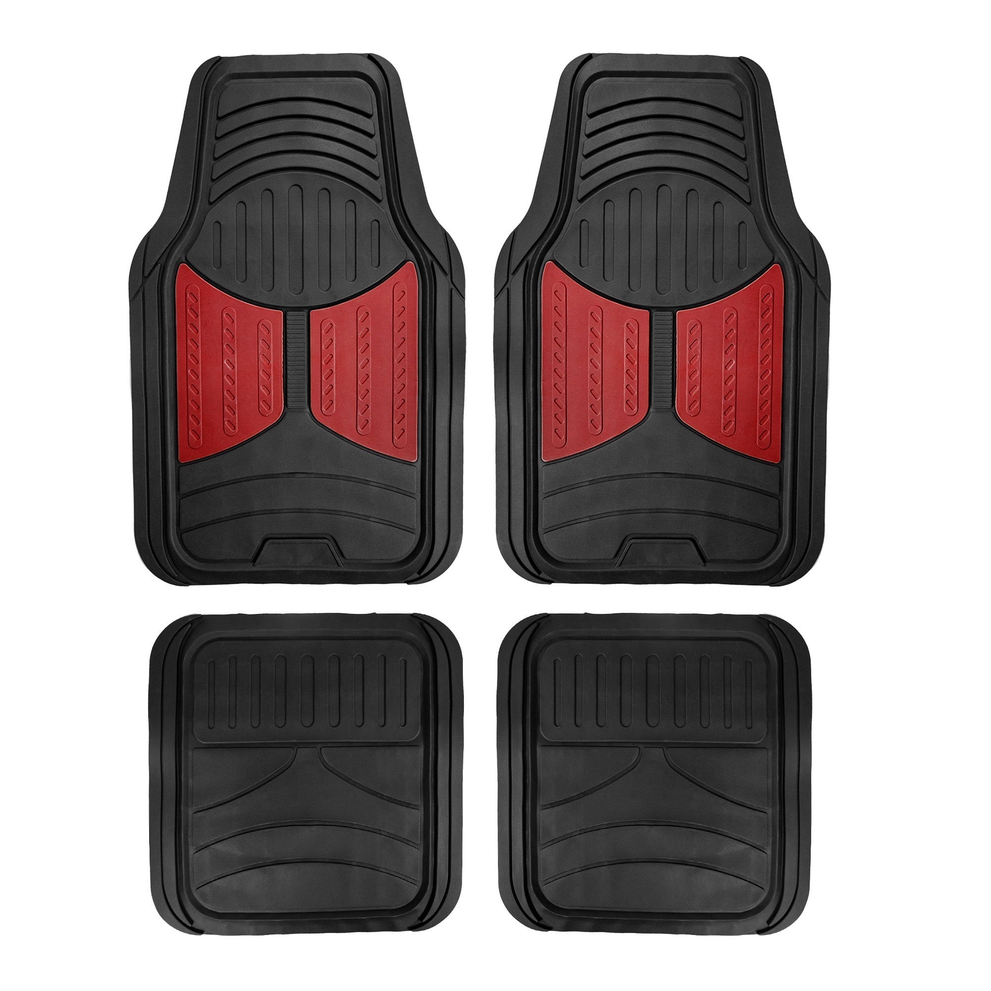 Fh Group Automotive Floor Mats - Heavy-Duty Monster Eye Rubber Floor Mats For Cars, Universal Fit Full Set, Climaproof Floor Mat