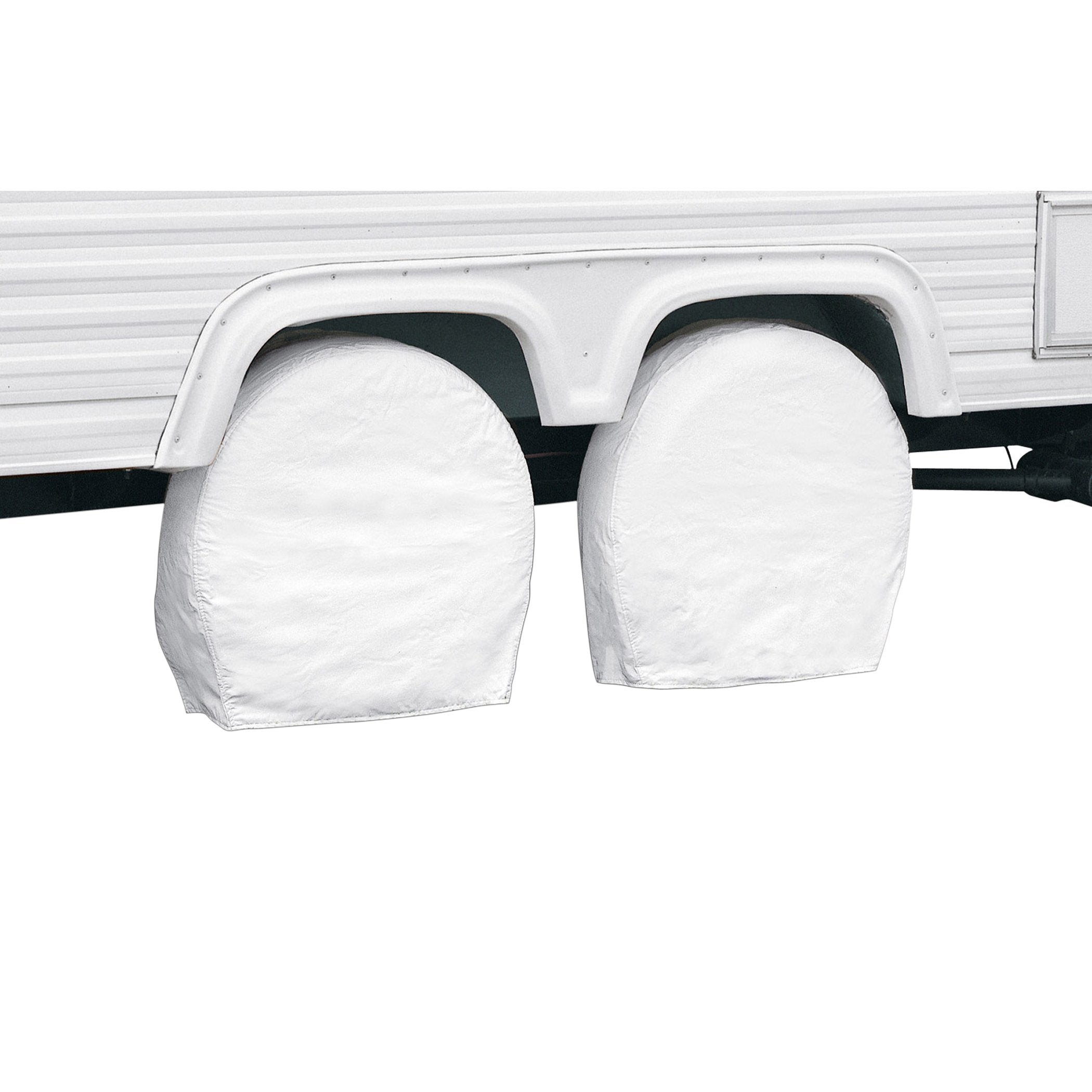 Classic Accessories Over Drive Rv Wheel Covers, Wheels 33'' - 36'' Diameter, 9'' Tire Width, Snow White