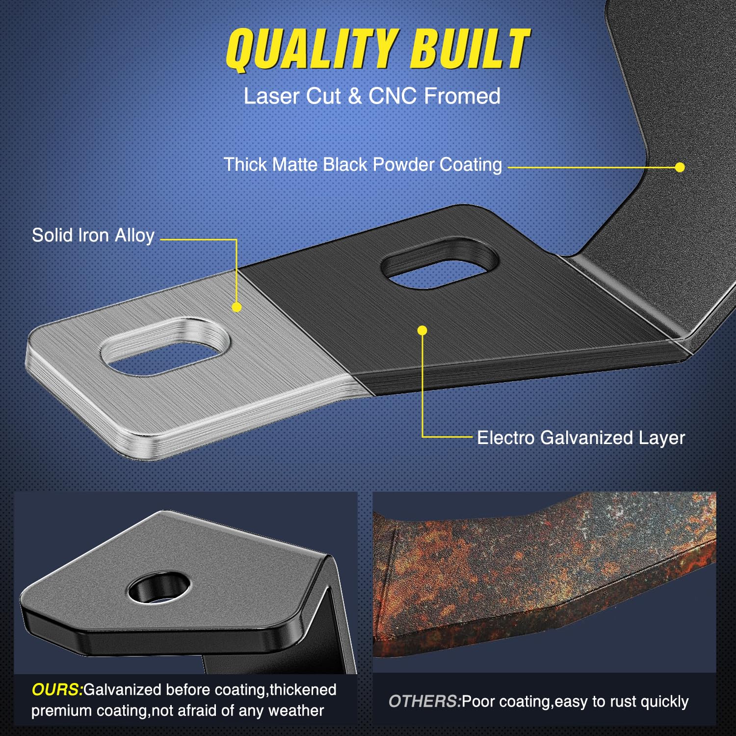 Nilight Ditch Light Brackets Hood Hinges Mount Bracket Kit For Auxiliary Offroad Led Pods Work Lighting Compatible With Toyota T