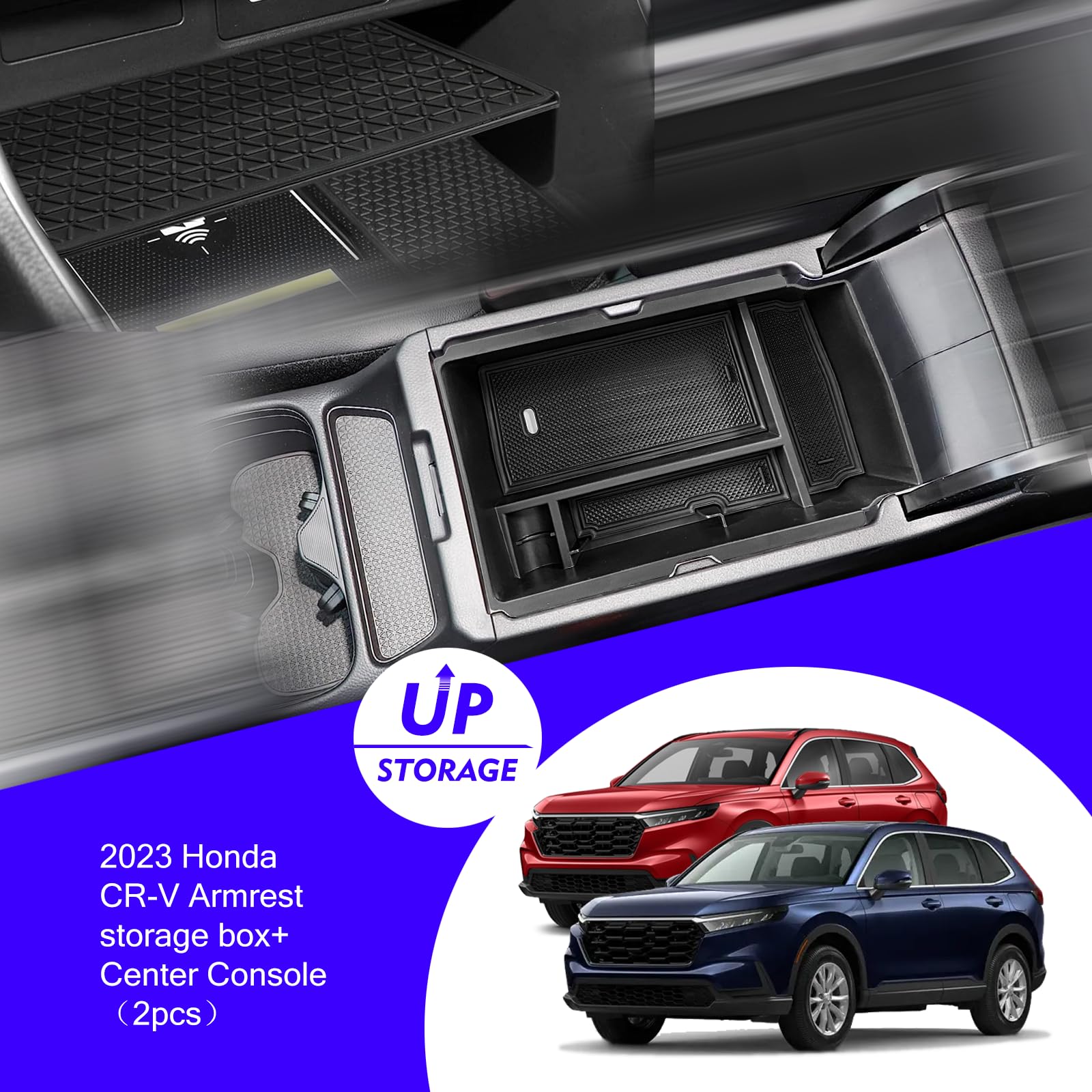Xxciwp 2024 Honda Cr-V Crv Hybrid Accessories Center Console Organizer Tray For 2024 2023 Honda Cr-V (Hybrid) Console Organizer