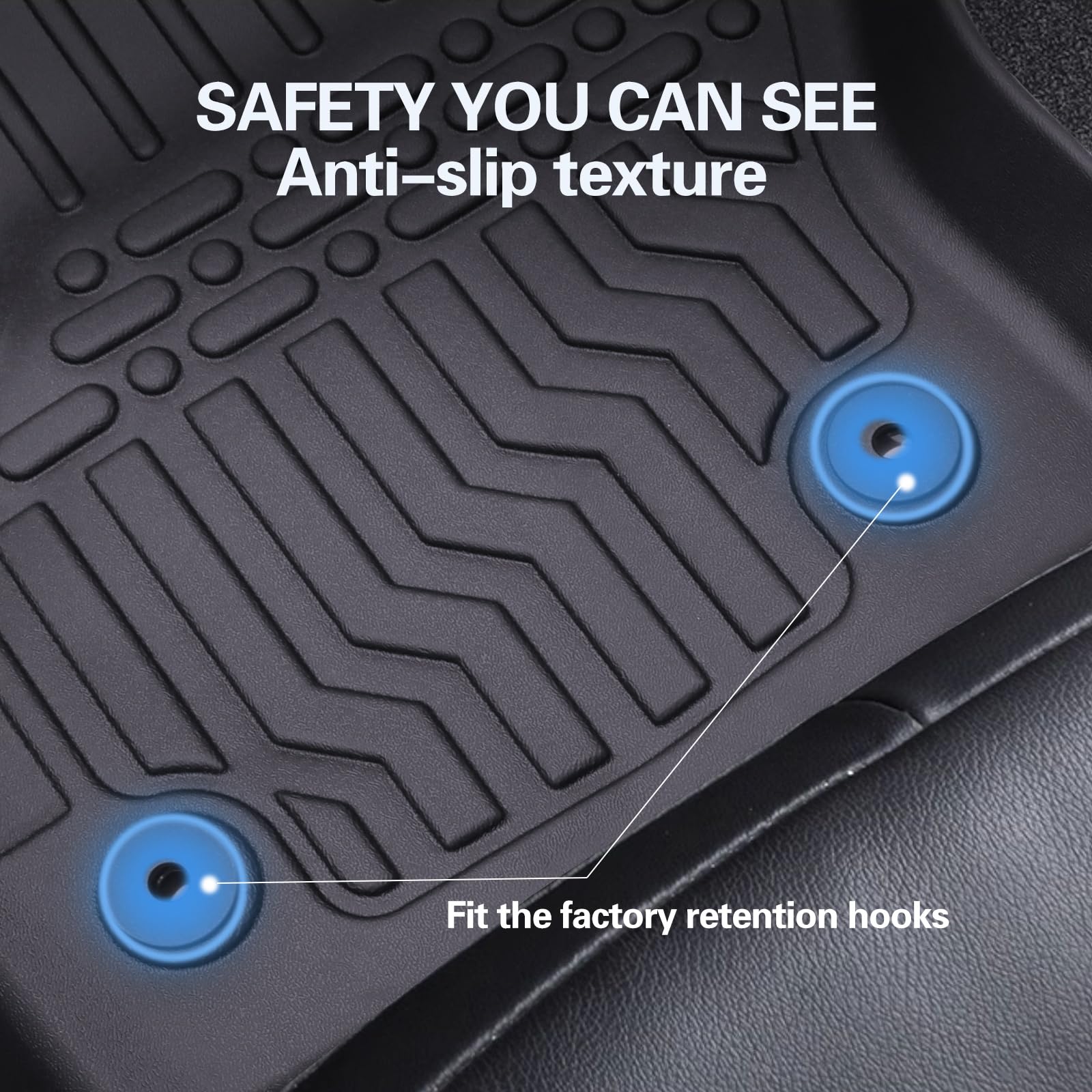 Tupliege Floor Mats for 2021-2023 Elantra N (No Fit 21-23 Hybrid) All Weather Protection Custom TPE Rubber Floor Odorless Anti-S