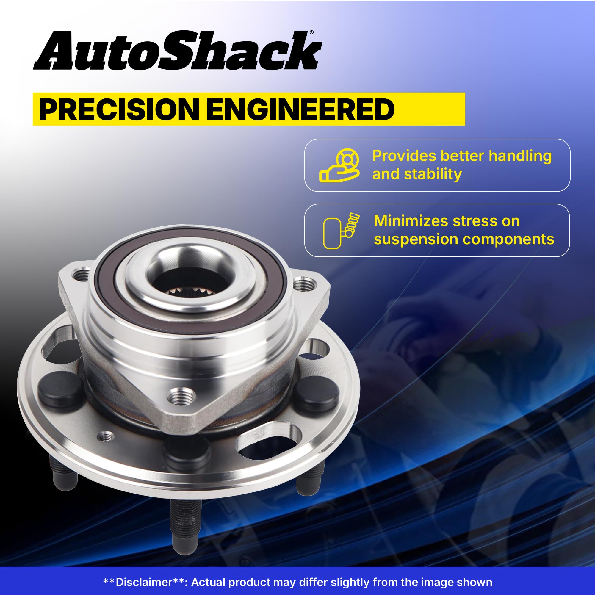 Autoshack Front Wheel Hub Bearing Pair Of 2 Driver And Passenger Side Replacement For 2005-2011 Ram Dakota 2006-2008 Mitsubishi