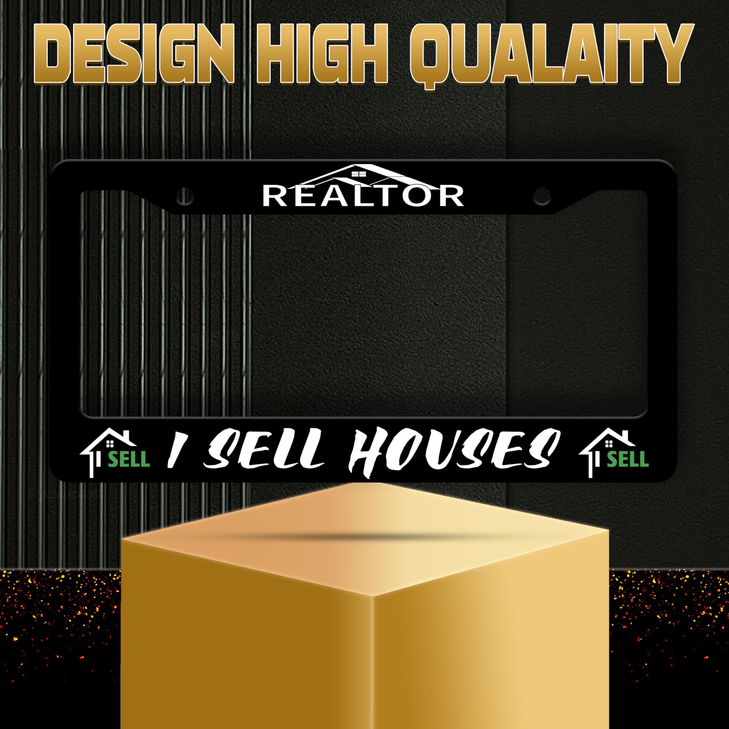 Personalise Realtor I Sell Houses License Plate Frame Funny License Plate Frames Car Universal Stainless Steel Accessories Cars