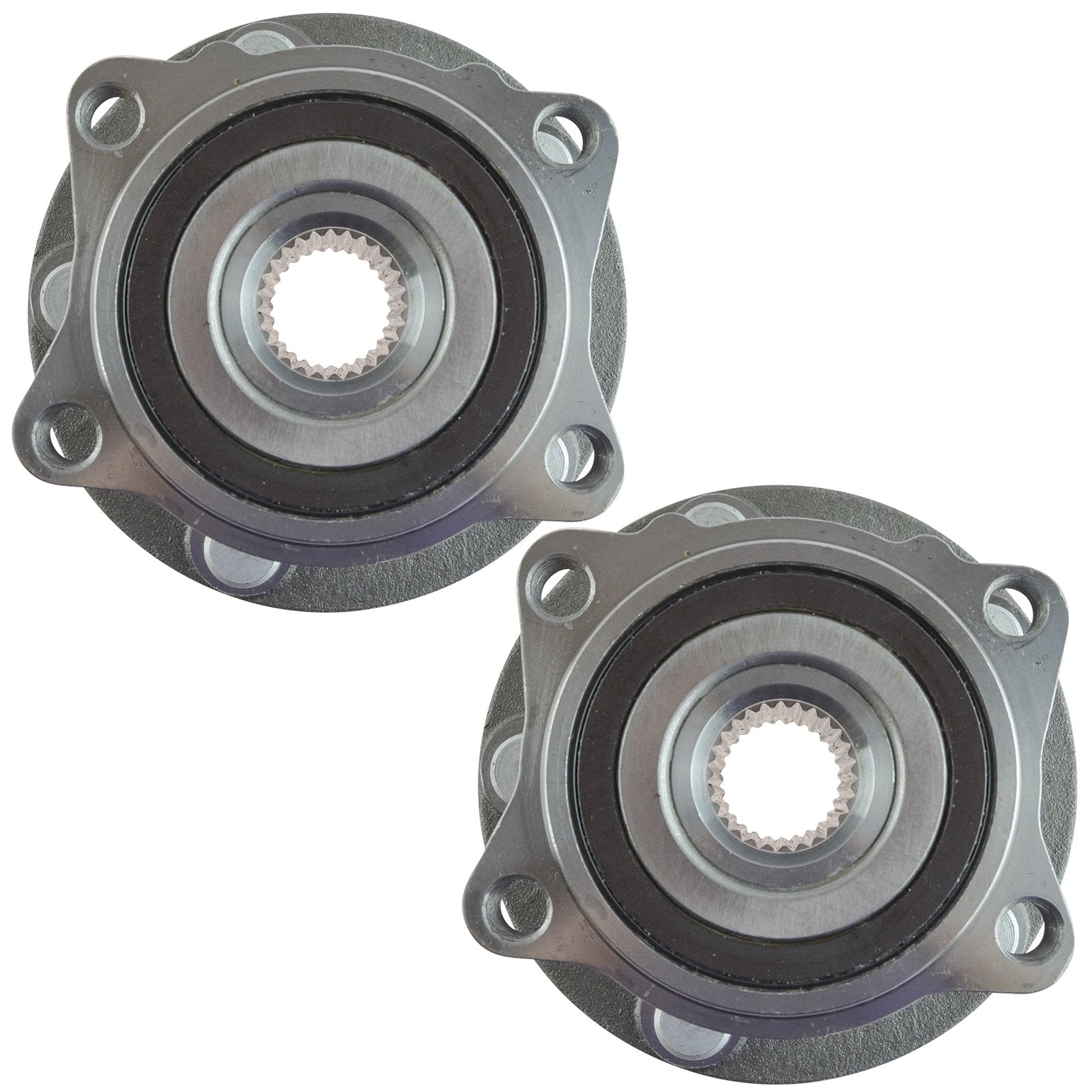 TRQ Rear Wheel Hub Bearings Assembly Set for 2008-2015 Mitsubishi Lancer & 2007-2012 Outlander, Model BHA53819