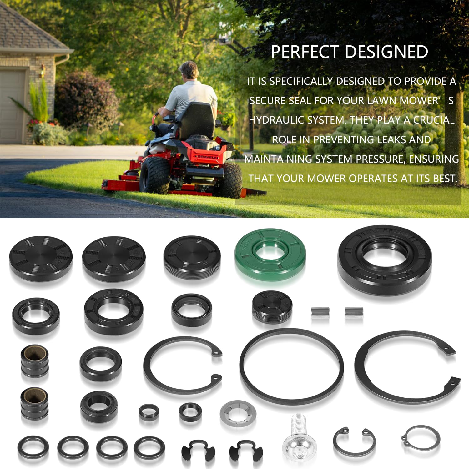 72994 Transmission Seal Kit Fits for Rebuilding ZT-2800, ZT-3100, ZT-3400 Transmission Replaces for Hydro-Gear 72994, 71410, 731