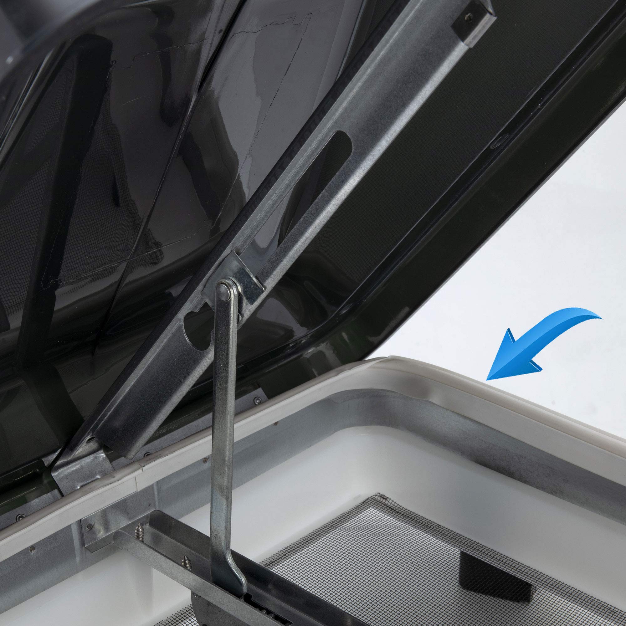 Recpro Rv Roof Vent Seal White Vinyl | 51'' Rv Seal Replacement For Ventline, Hengs And Camco Roof Vents Made In Usa (1 Pack)
