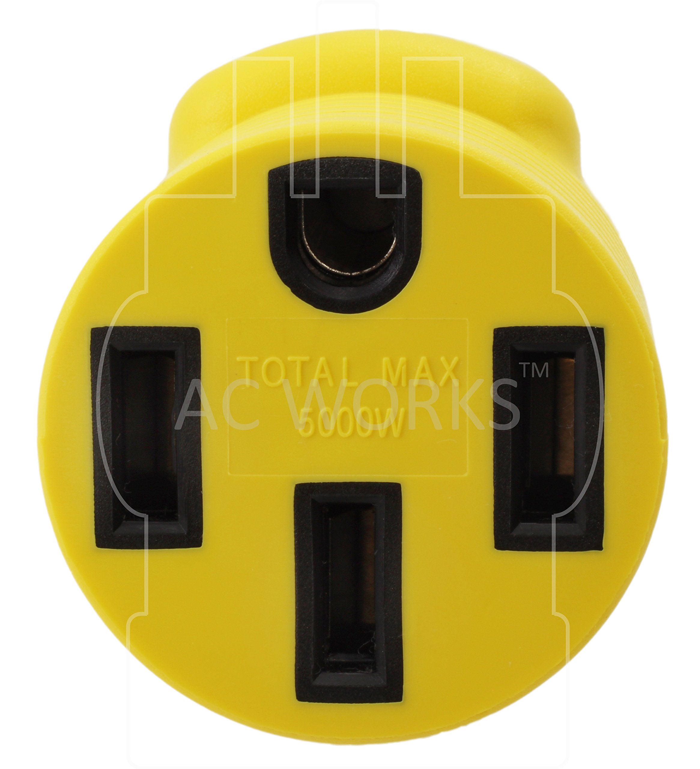 Ac Works Ev Charging Adapter For Tesla Use (L14-20 20A 4-Prong Locking To 50A Rv/Tesla)