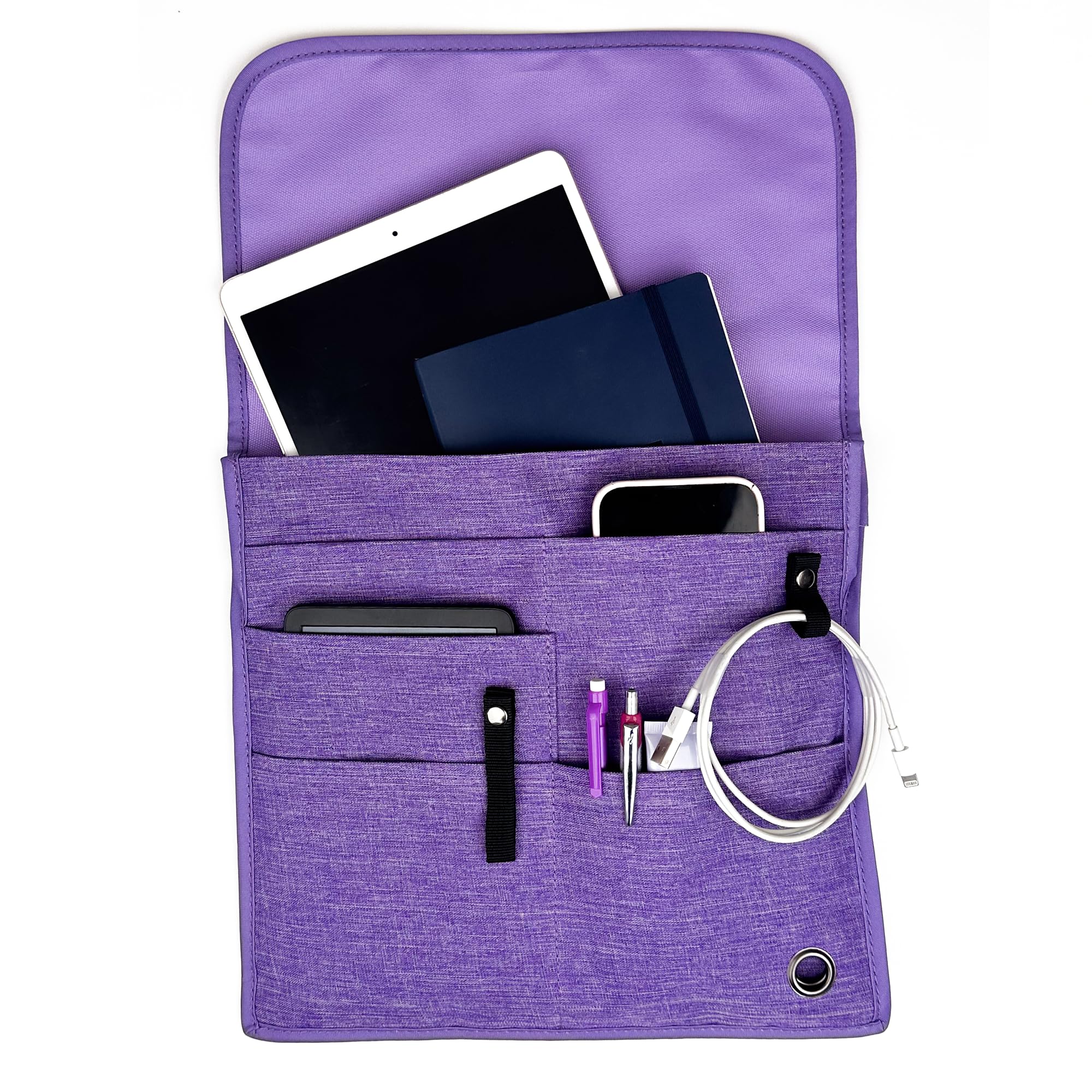 So~Mine Airplane Pocket Organizer | Tray Table Cover | In Flight Seat Back Organizer Bag | Commuter Essential Travel Bag | Media