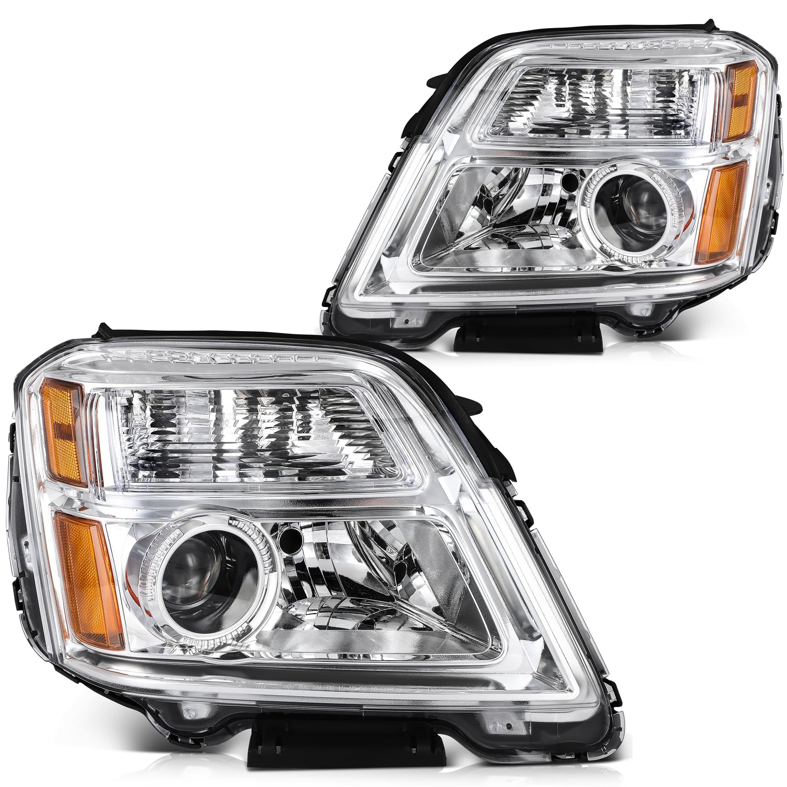 LBRST Headlights Fit 2010-2015 for Terrain Driver & Passenger Side Headlight Assembly GM2502350