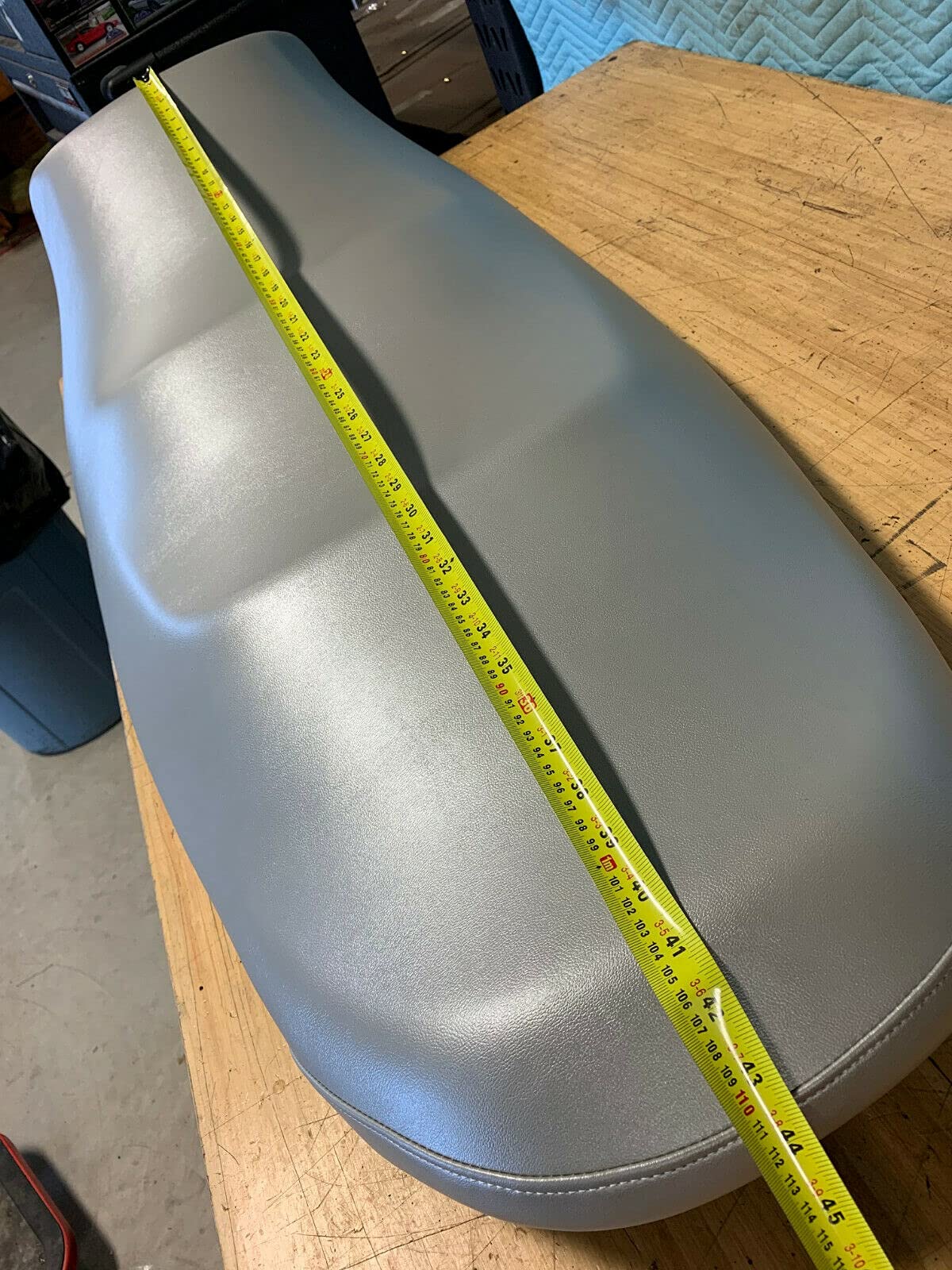 Seat Cover Custom Fit for Yamaha WaveRunner VX110 2004-14, Silver 4-way Stretch Marine Vinyl, Model 038A