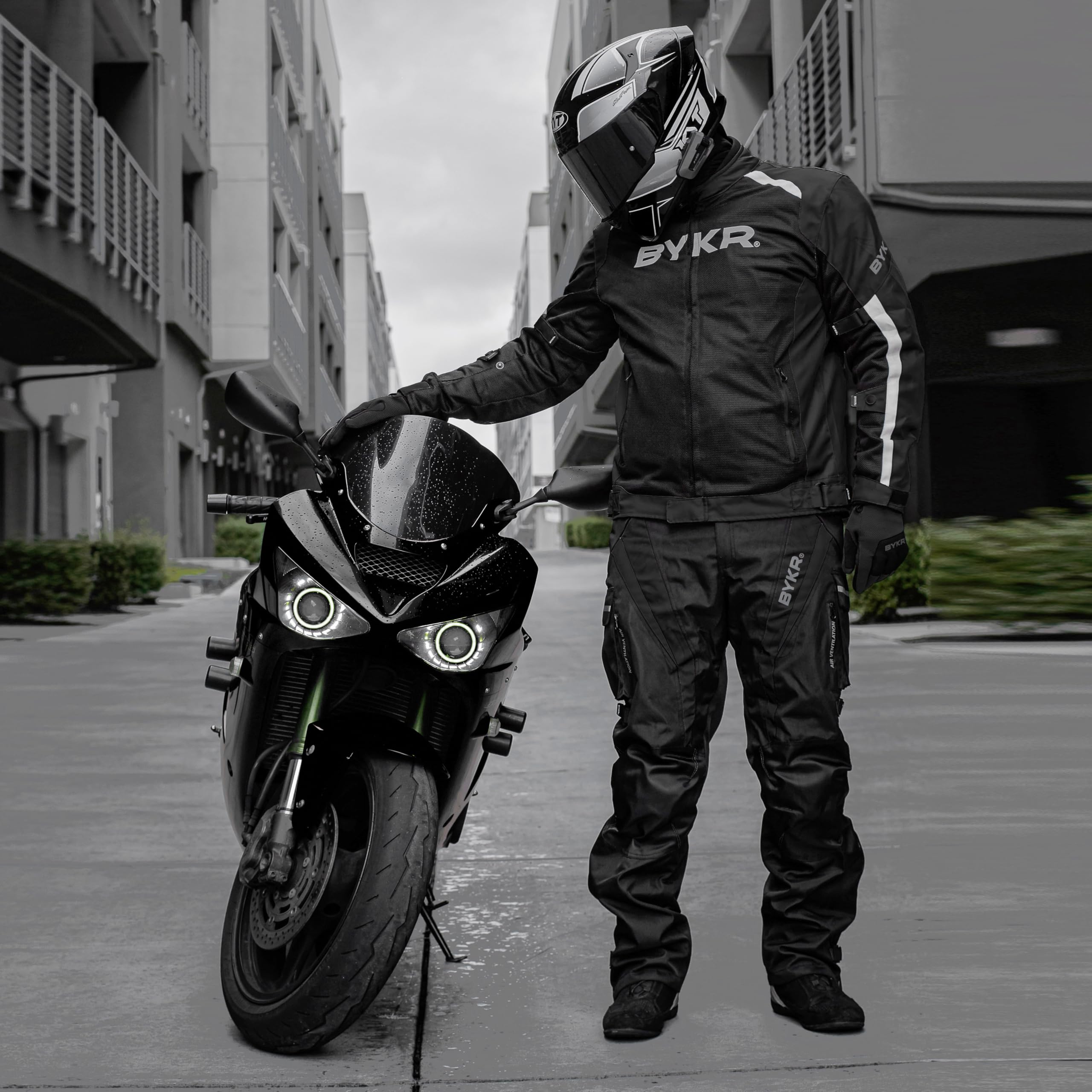 Bykr All-Weather Motorcycle Gloves For Men & Women - Protection For Dirt Bike, Bmx, Mx, And Atv Riding - Black M