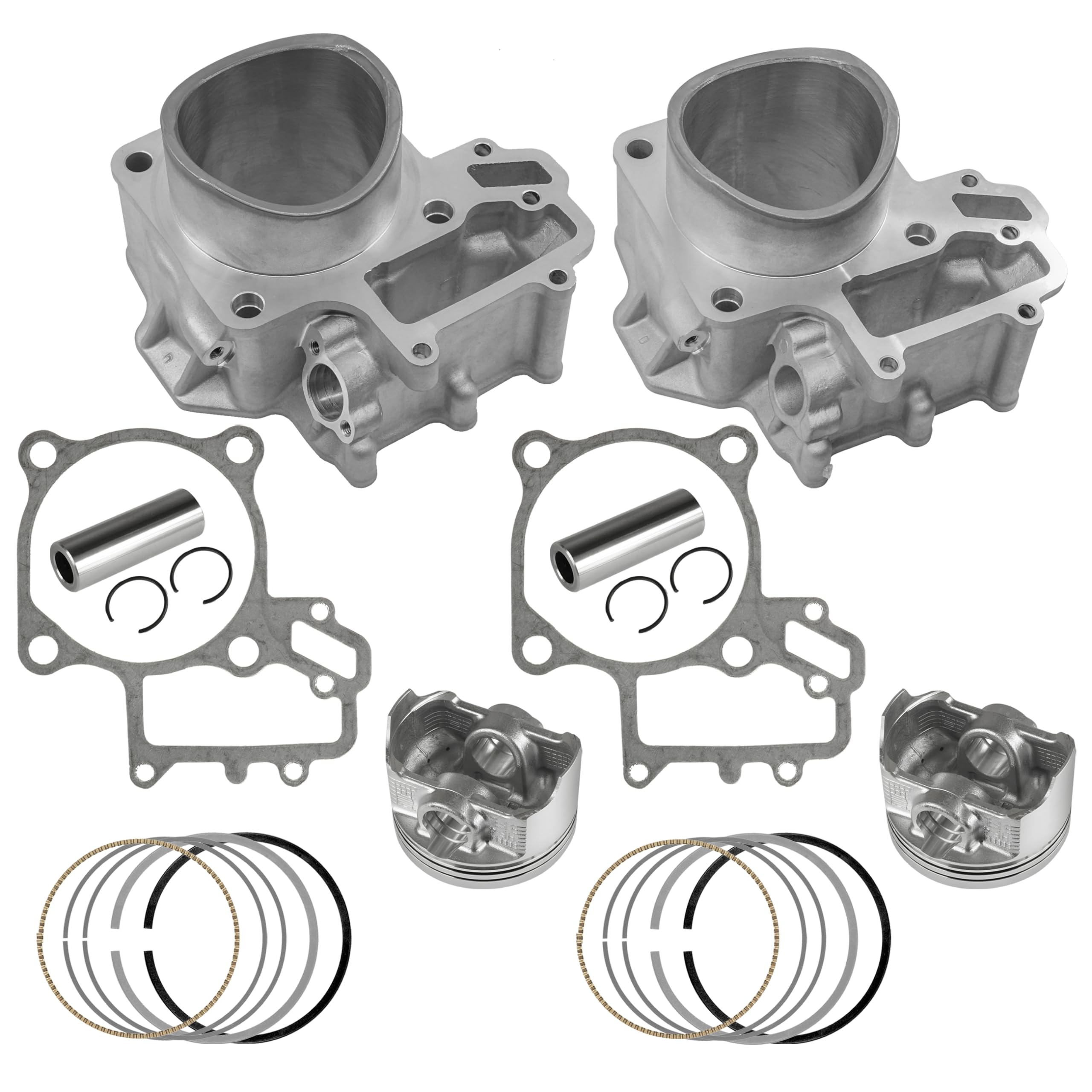 Caltric Engine Cylinders & Piston Kit Compatible with Kawasaki Brute Force 650 KVF650 HG 4x4i 2006-2009
