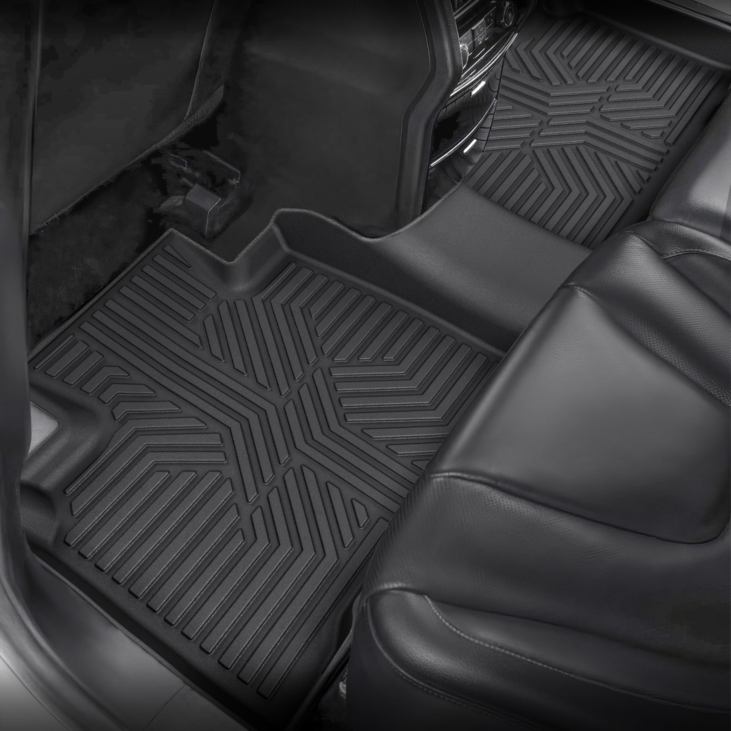 Karpal Floor Mats For Nissan Altima 2019-2024 2025, Front & 2Nd Row, Tpe Rubber All Weather Protection Heavy Duty Floor Liners A
