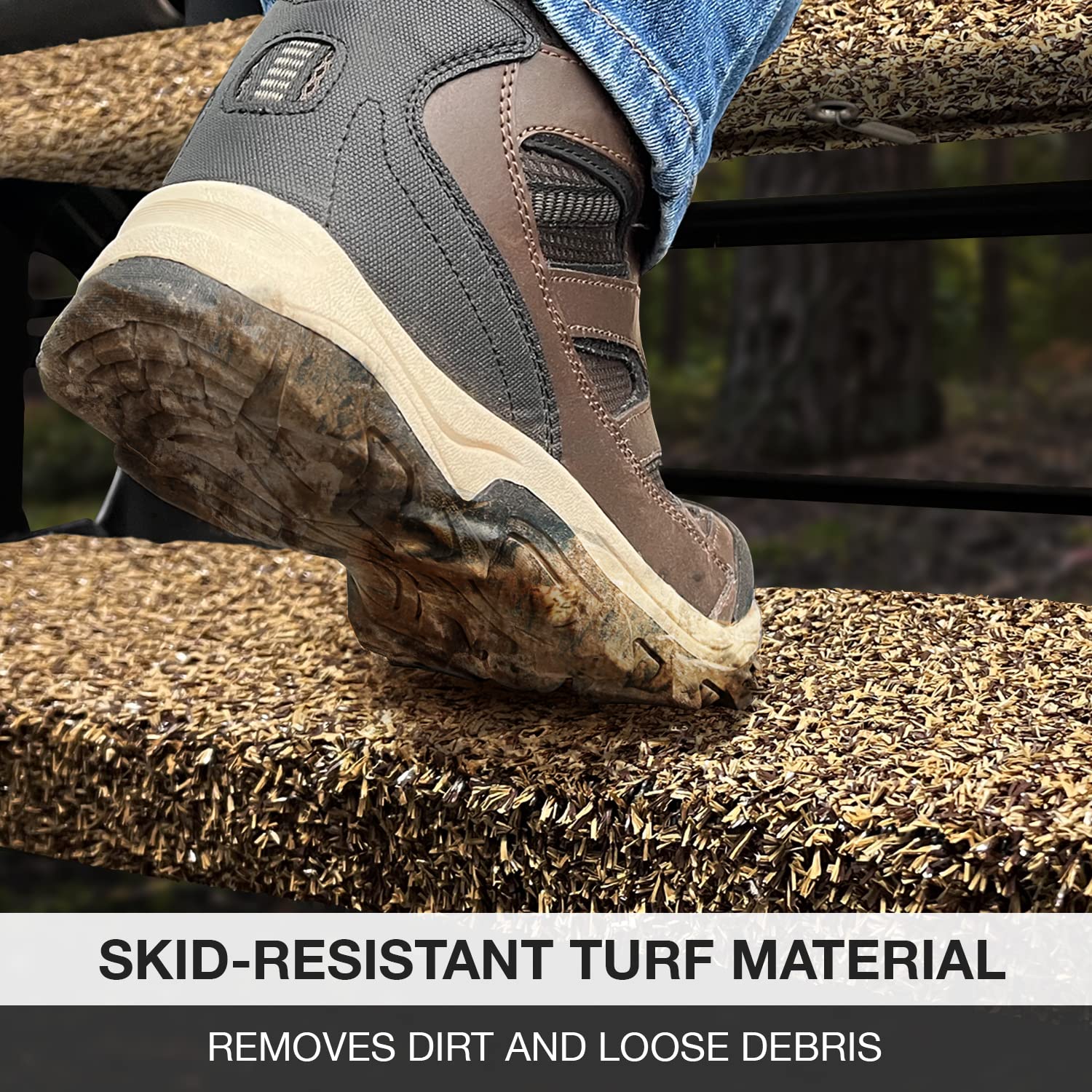 Prest-O-Fit 2-0071 Wraparound + Plus Rv Step Rug Brown 20 In. Wide