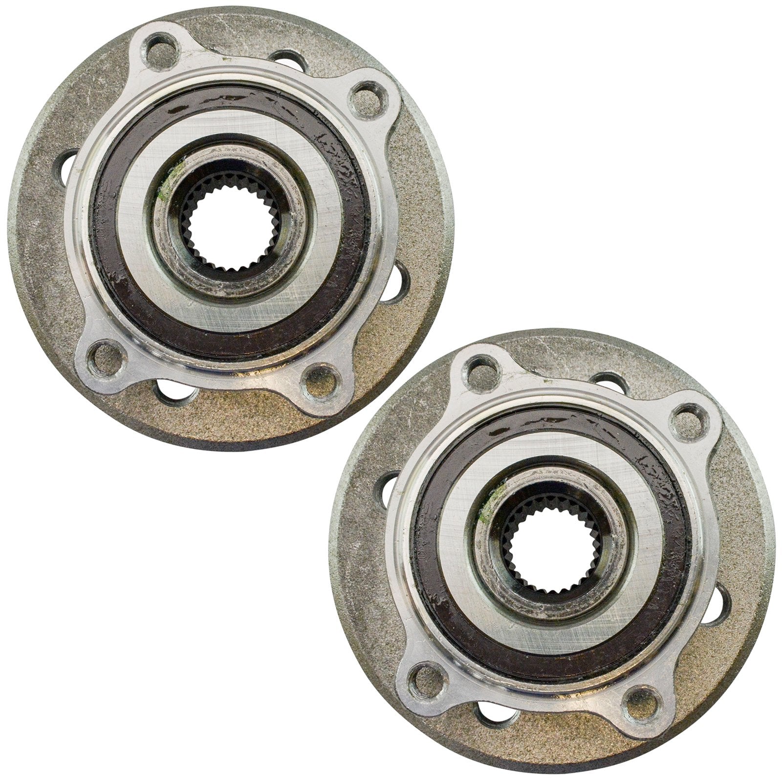 Trq Front Wheel Hub Bearings Assembly Set Compatible With 2007-2015 Mini Cooper