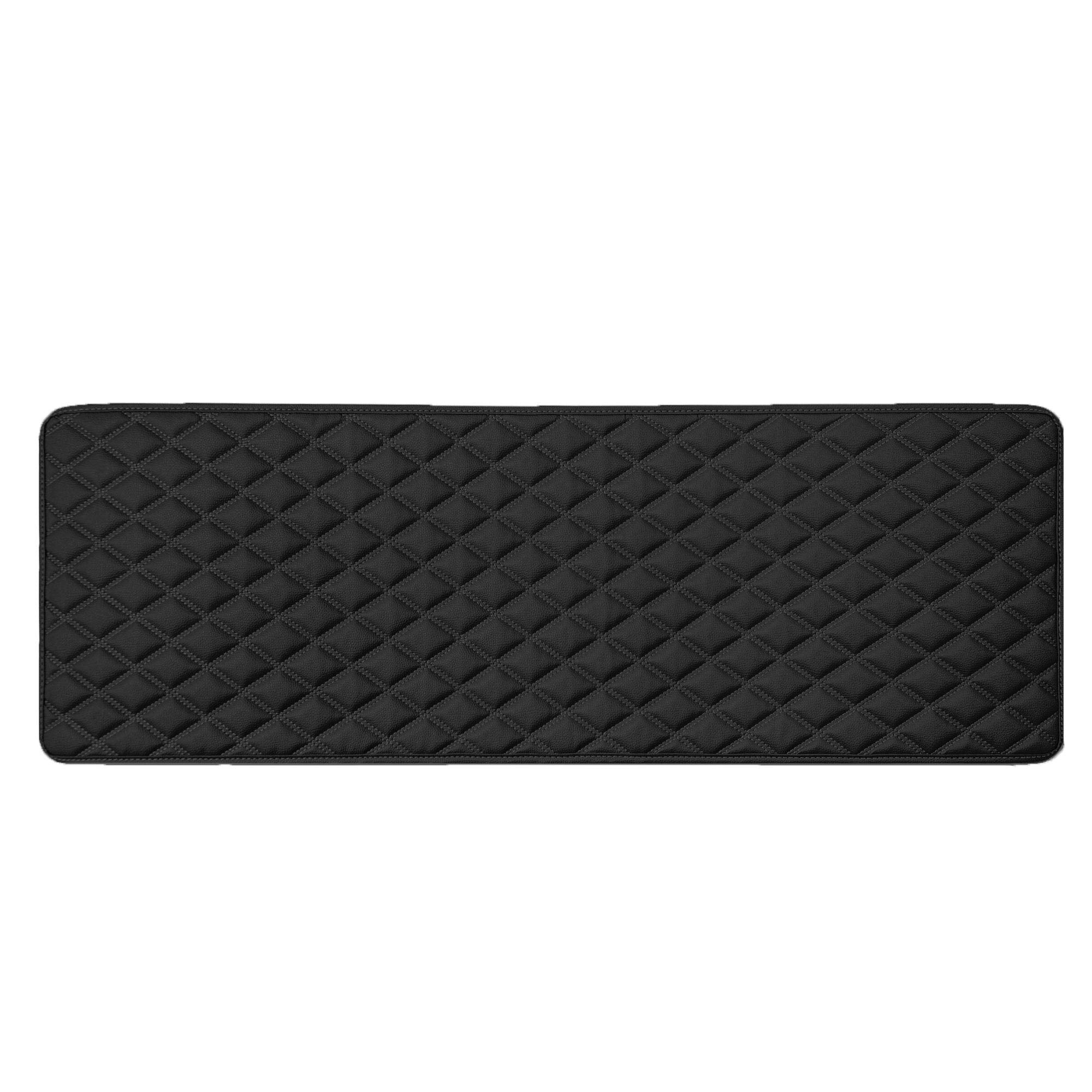 Fh Group F16501Black-14 Deluxe Heavy Duty Faux Leather Diamond Pattern Multi-Purpose Black Automotive Cargo Liner Fits Most Cars