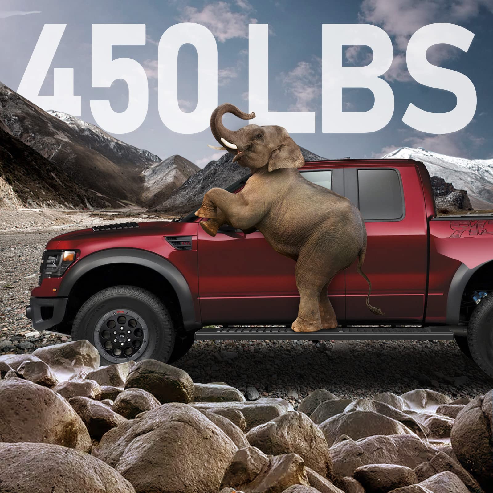 Climwa 6 Inch Running Boards Compatible With 2019-2025 Ford Ranger Super Crew Cab With 4 Full Size Doors.Ford Ranger Steps Rock Sliders Step Bar Side Steps.Stainless Steel