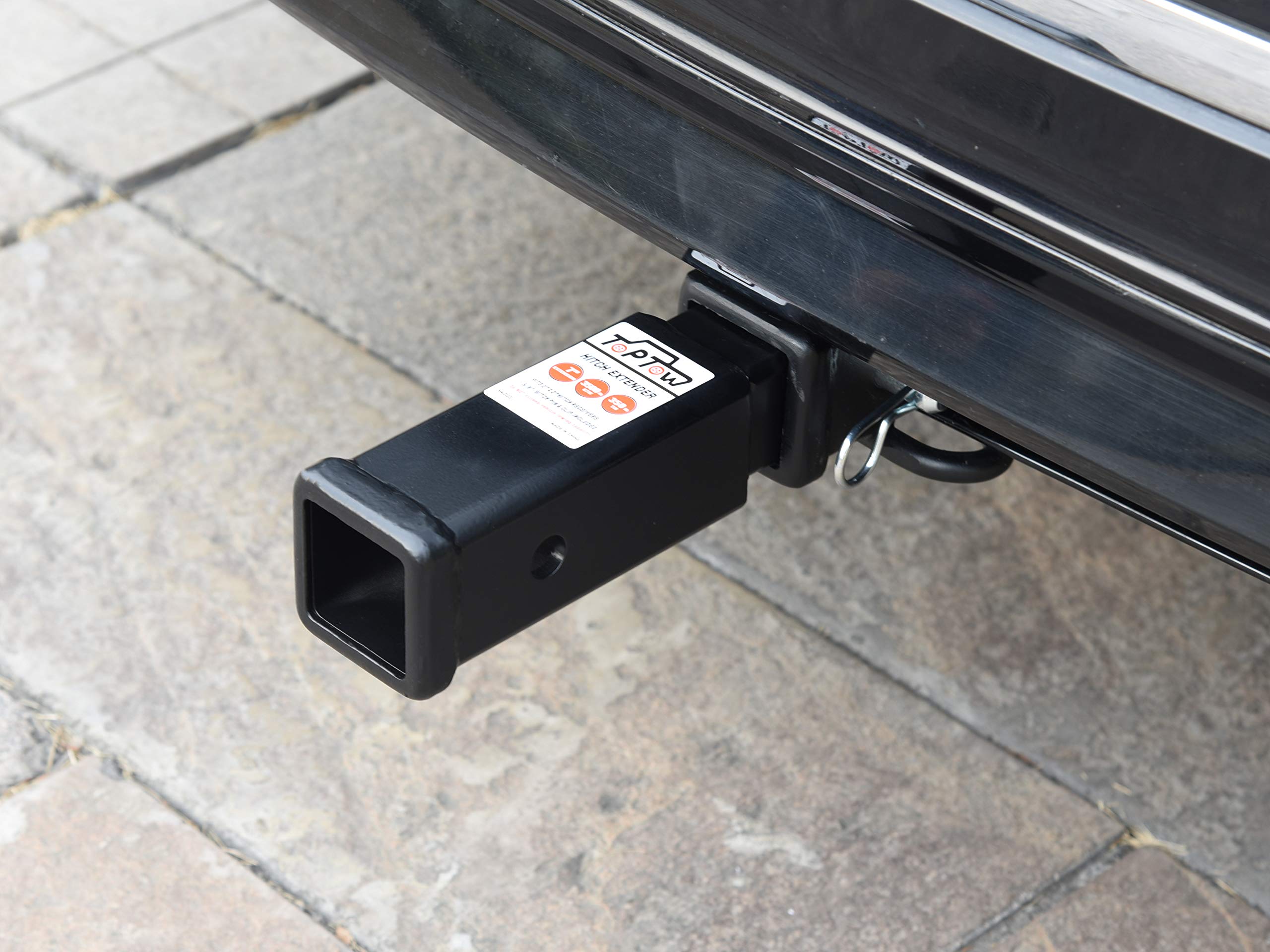 Toptow Trailer Hitch Extender, 12 In Extension Length, 2 X 2 Receiver Tube Openning, Fits For 2 Inch Receiver, 3500Lbs, With 5/8 Inch Hitch Pin And Clip