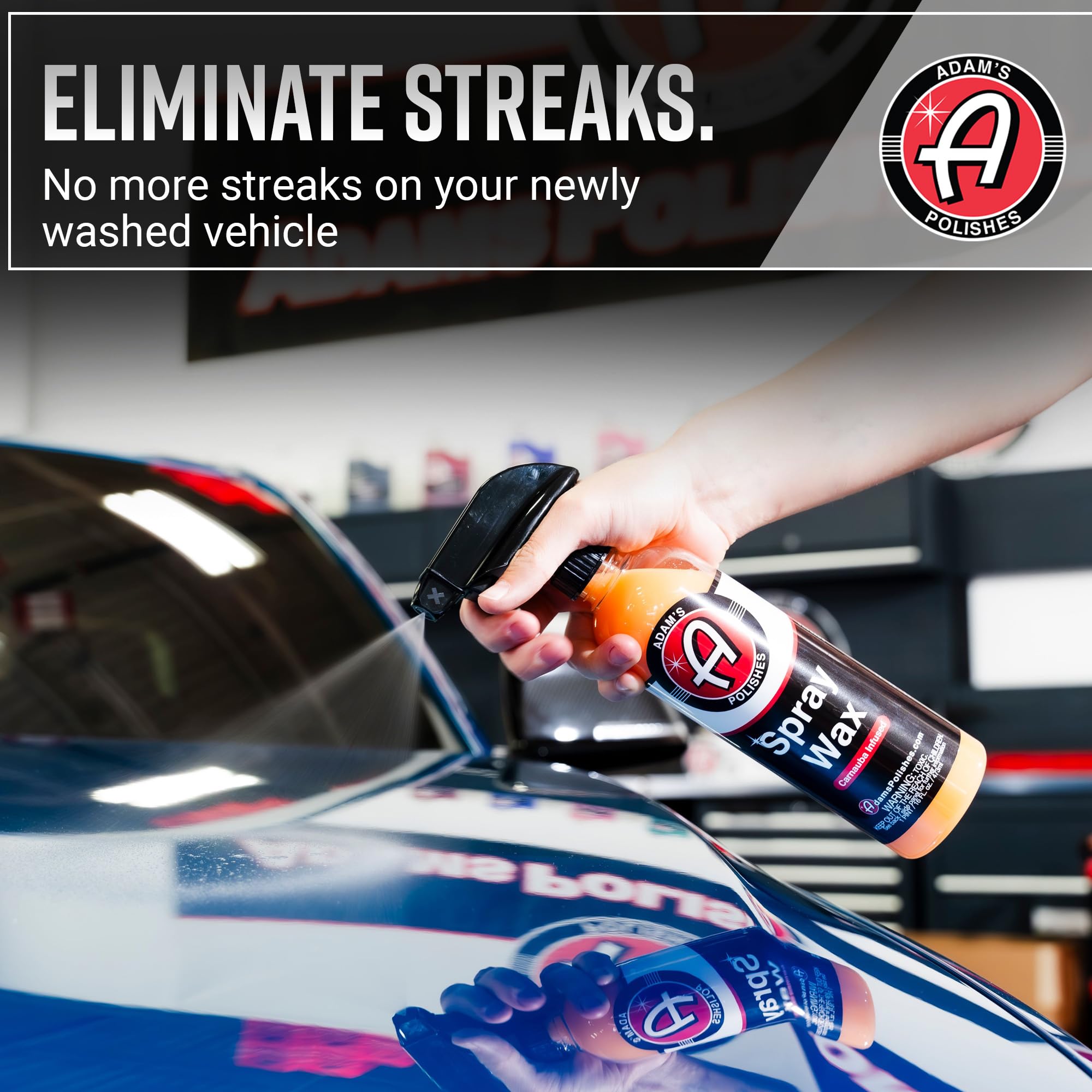 Adam'S Polishes Spray Wax Kit - Advanced Carnauba Car Wax | Car Spray Polish | During Car Wash Paste Wax Clay Bar & Buffer Polis