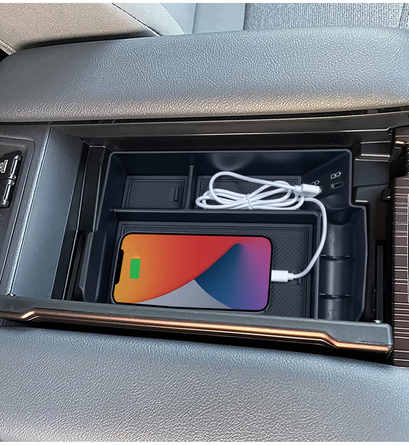 TOPINSTALL Center Console Organizer for 2021-2025 Toyota Sienna, ABS Plastic, Black, Model: Console Tray, V1 Center Console Tray