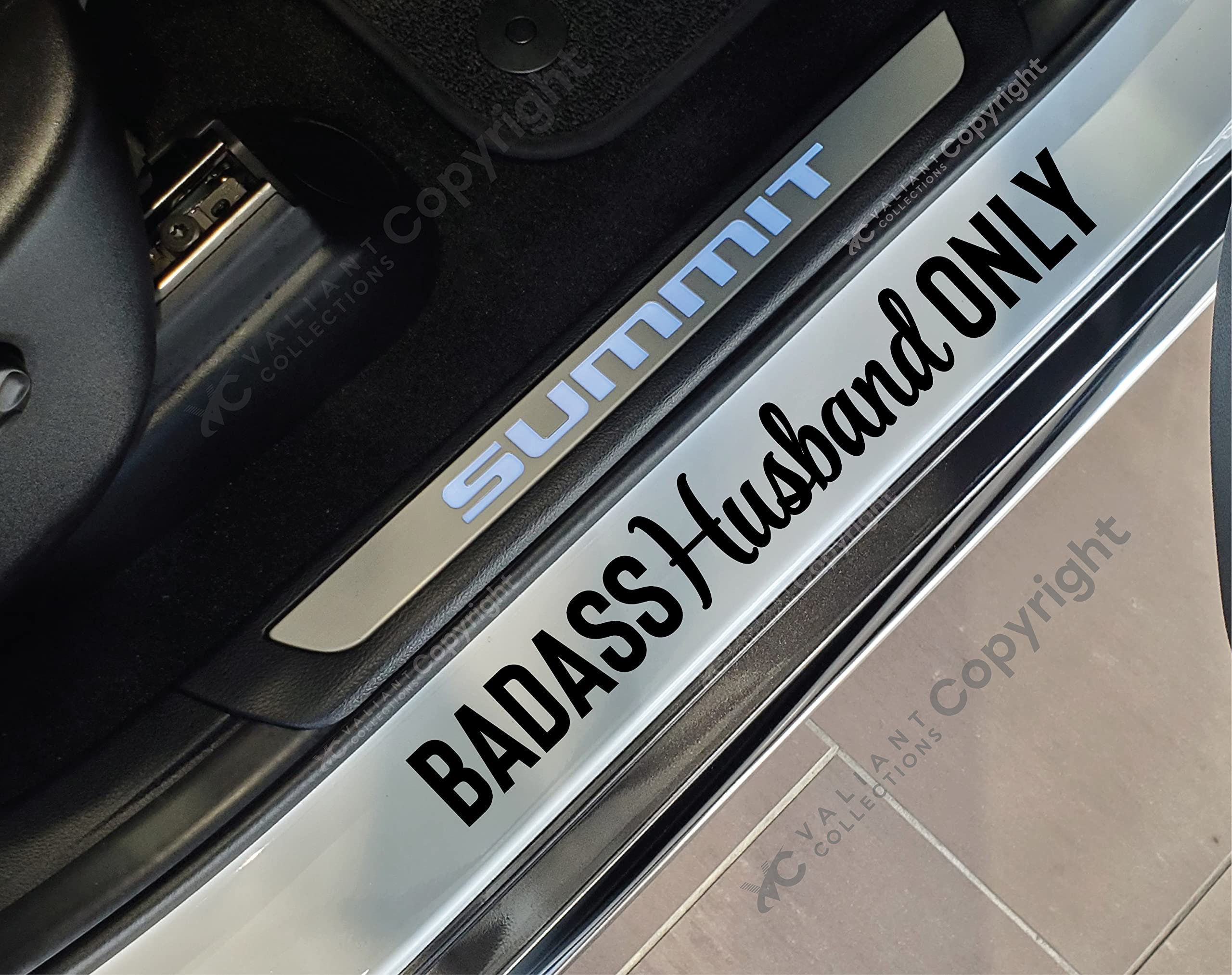 VALIANT COLLECTIONS - Badass Wife Only and Badass Husband Only Sticker - Vinyl Sticker for Car, Truck, and Van - Indoor and Outd
