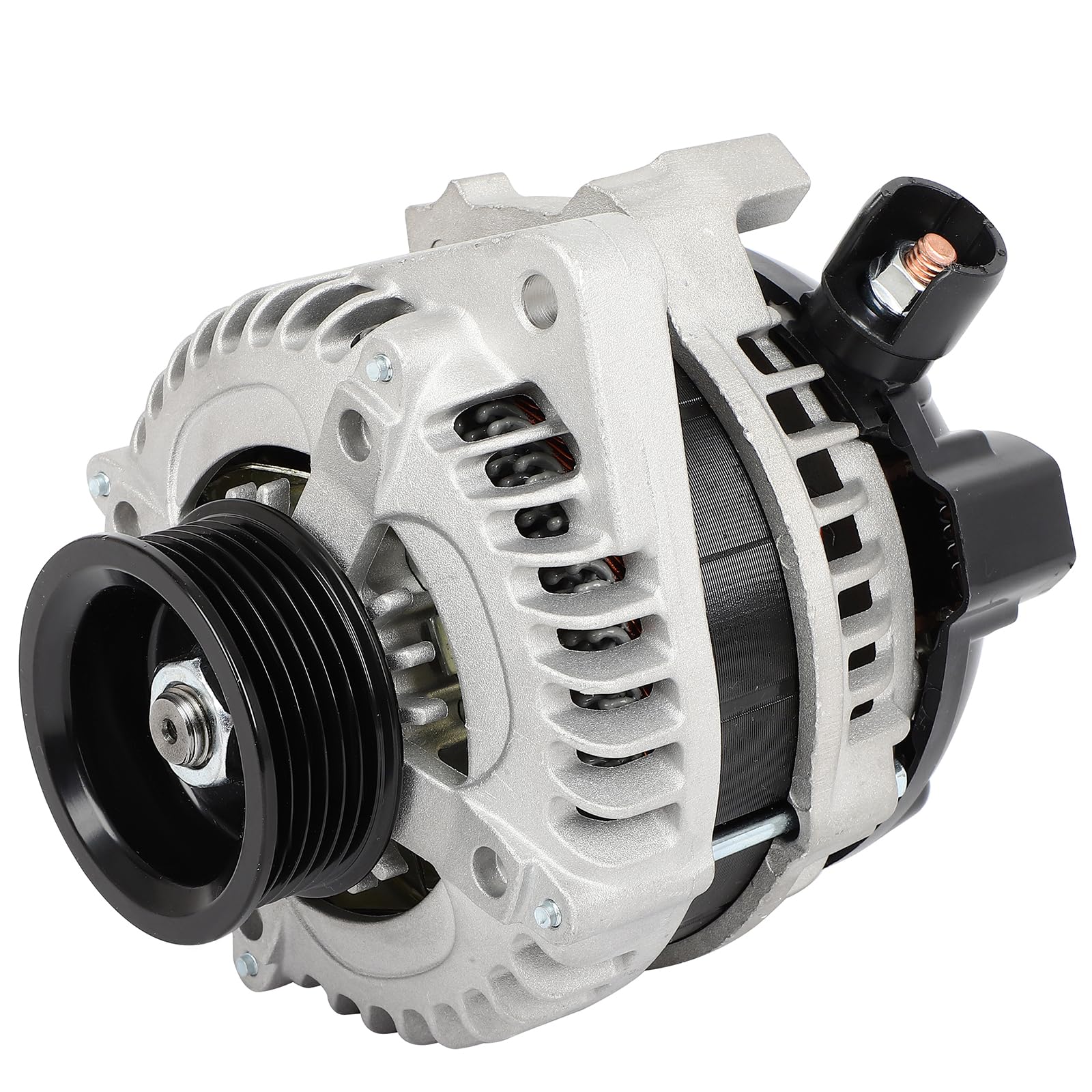 SCITOO Alternator Fit for Honda for Accord 2013-2017 V6 3.5L Manual Transmission- 12V 135Amp CW 6-Groove Pulley, Replace OE# 116