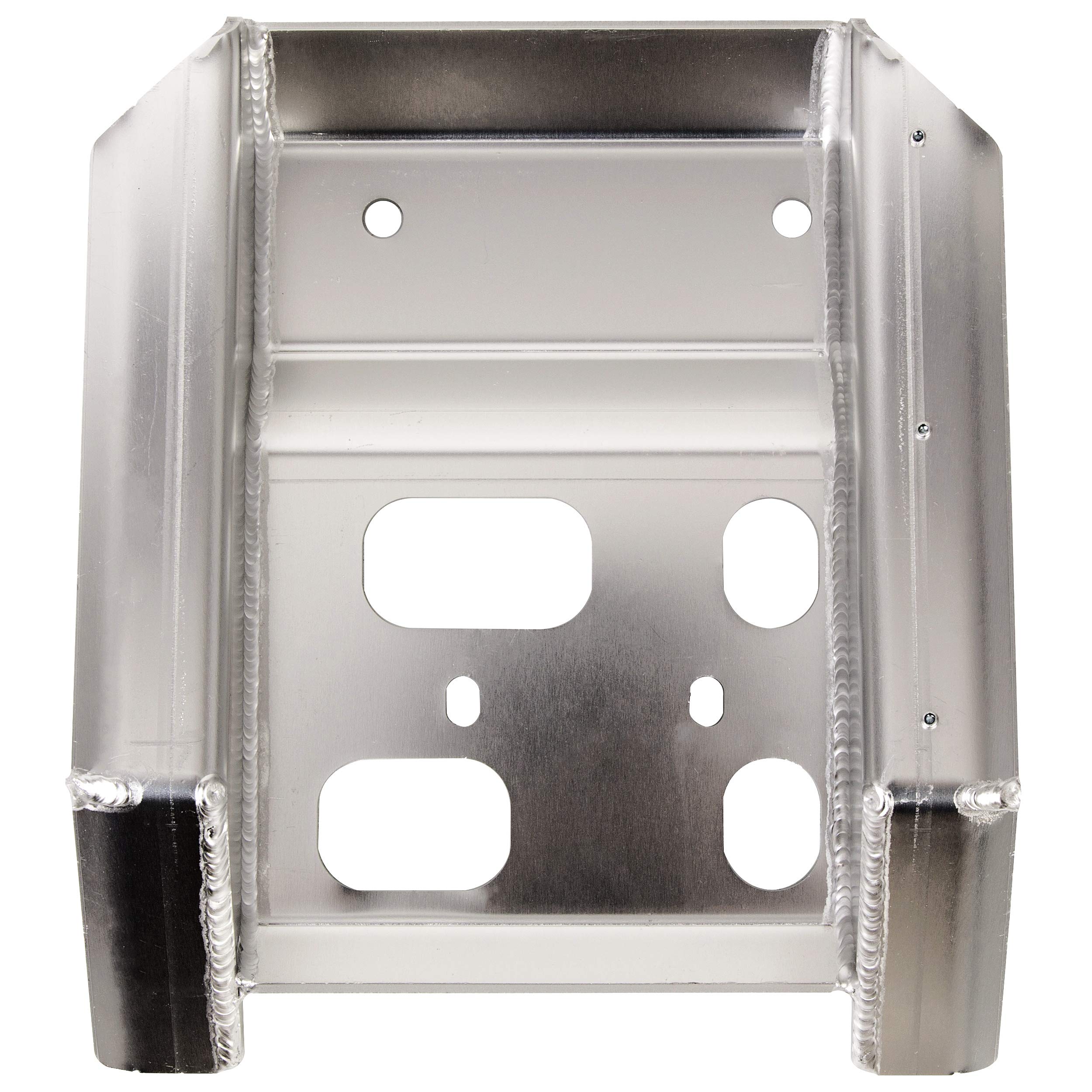ECOTRIC Aluminum Swing Arm Skid Plate for Suzuki LTZ400 & Kawasaki KFX400 - Medium Size, Silver, Model VC-LYMM-064-2