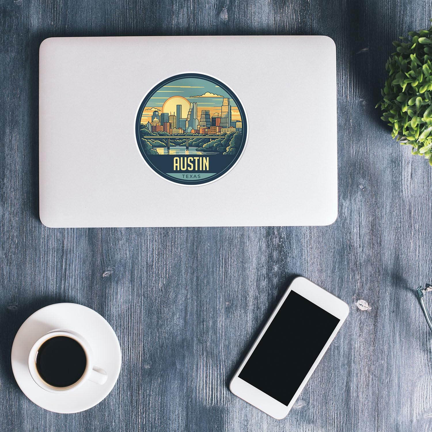 Austin City Sticker - Waterproof Vinyl Decal for Car Bumper, Laptop, Water Bottle, Wall, and Window, Size - 3'' Longer Side