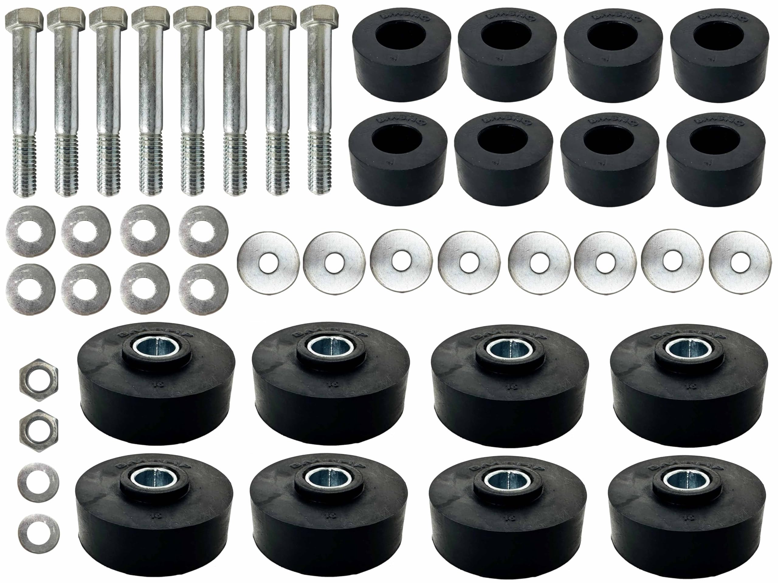 Body Mount OE Style Rubber Bushing and Hardware Kit Compatible with Impala Sedan/Hardtop 1960-1964