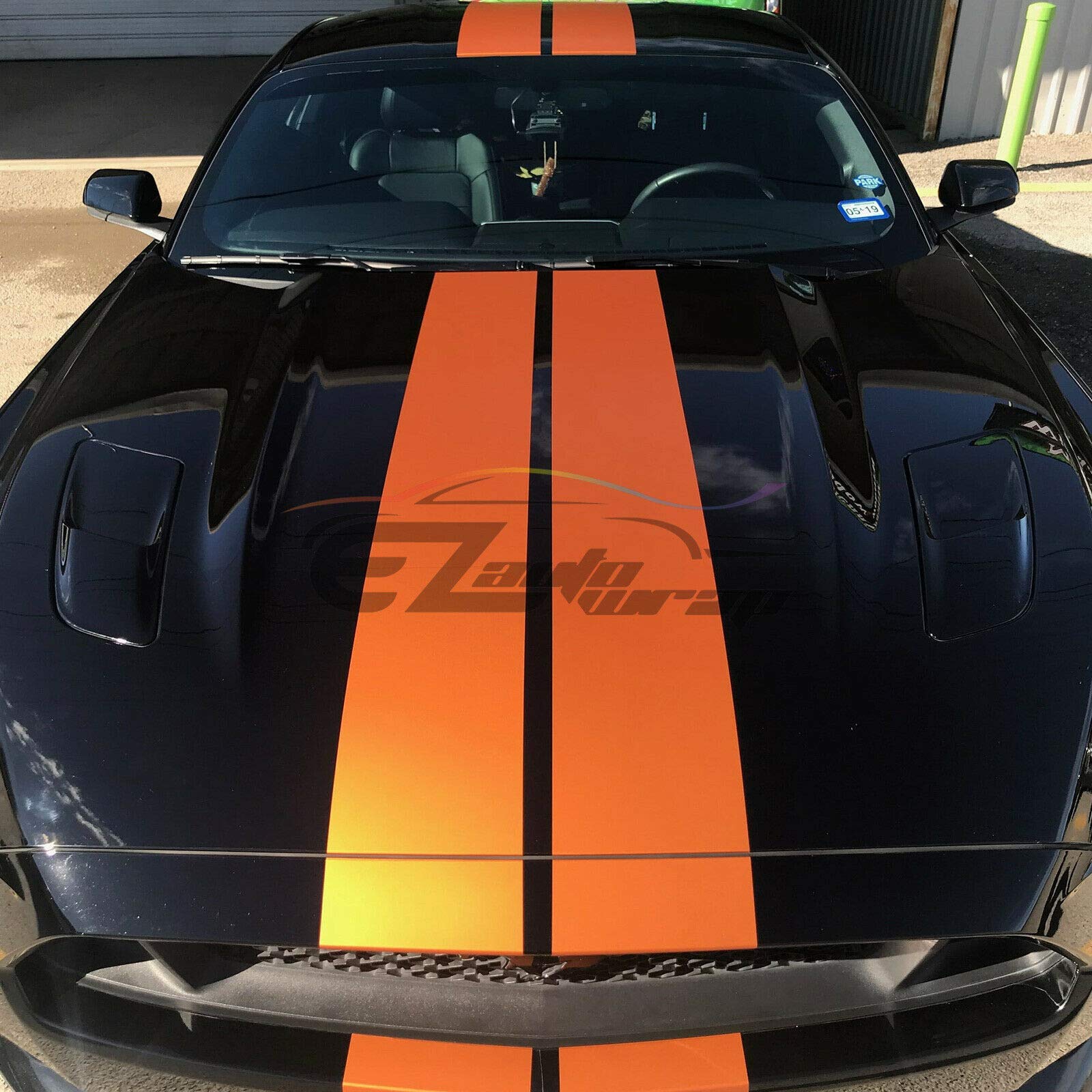 Ezautowrap Free Tool Kit 8'' Wide 10Ft Long Gloss Glossy Red Racing Stripes Vinyl Wrap Rally Decals Stripe Sticker