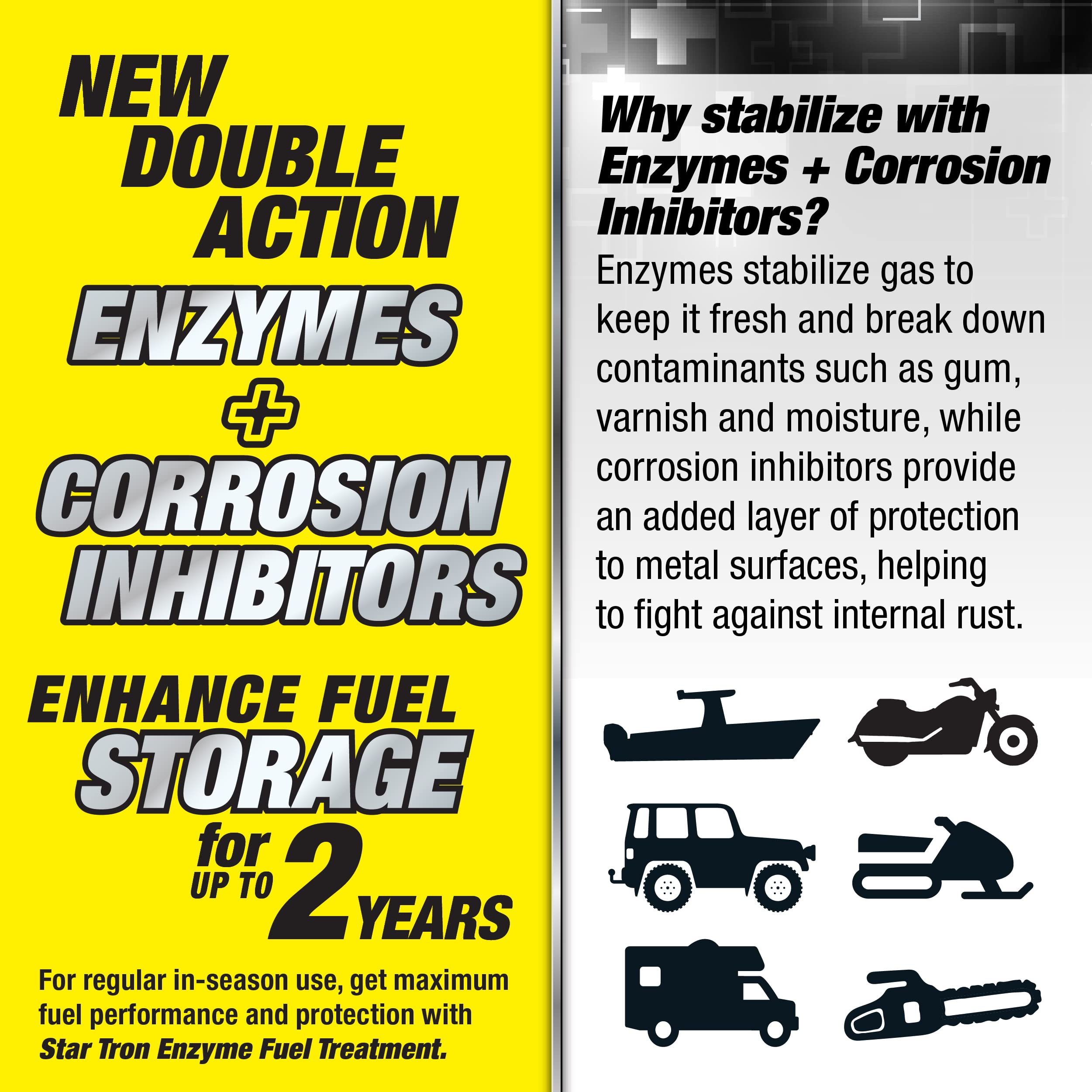 Star Tron Stabilizer+ Fuel Storage With Corrosion Protection - Treats 80 Gallons Of Gas - 16 Oz (14816)
