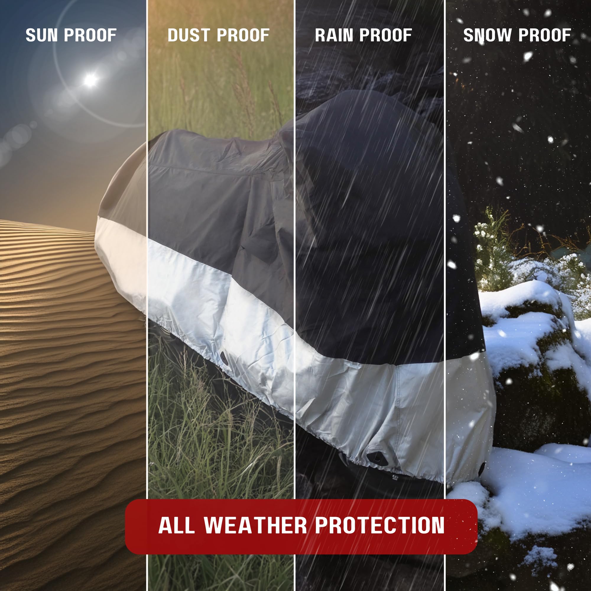 Formosa Covers | Premium Heavy Duty Motorcycle Cover (Xxl). Includes Cable & Lock. Fits Up To 108'' Length Large Cruiser, Tourer