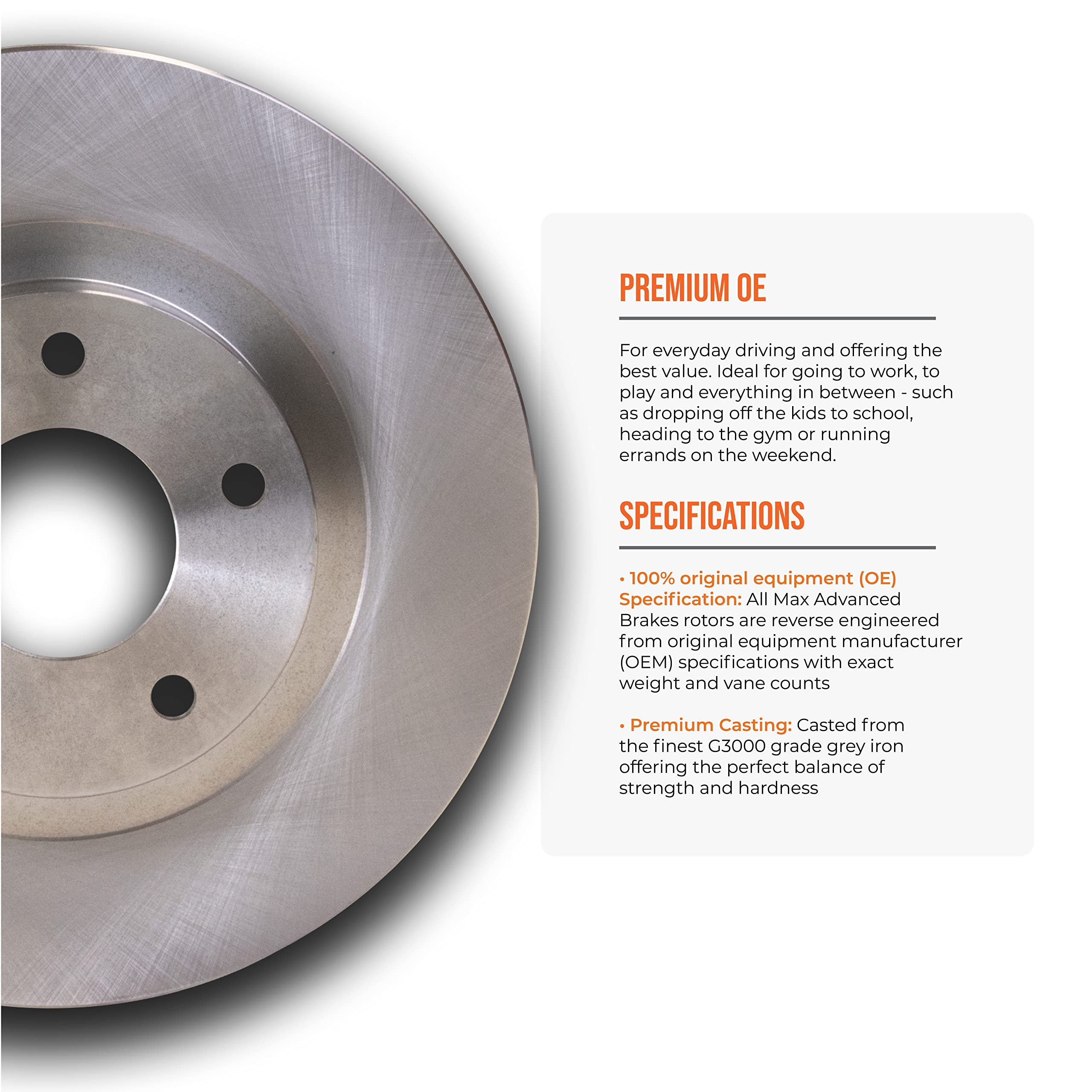 Max Advanced Brakes Front Brake Kit For 2013 2014 2015 Mazda Cx-5 Replacement Premium Oe Disc Brake Rotors And Ceramic Brake Pads